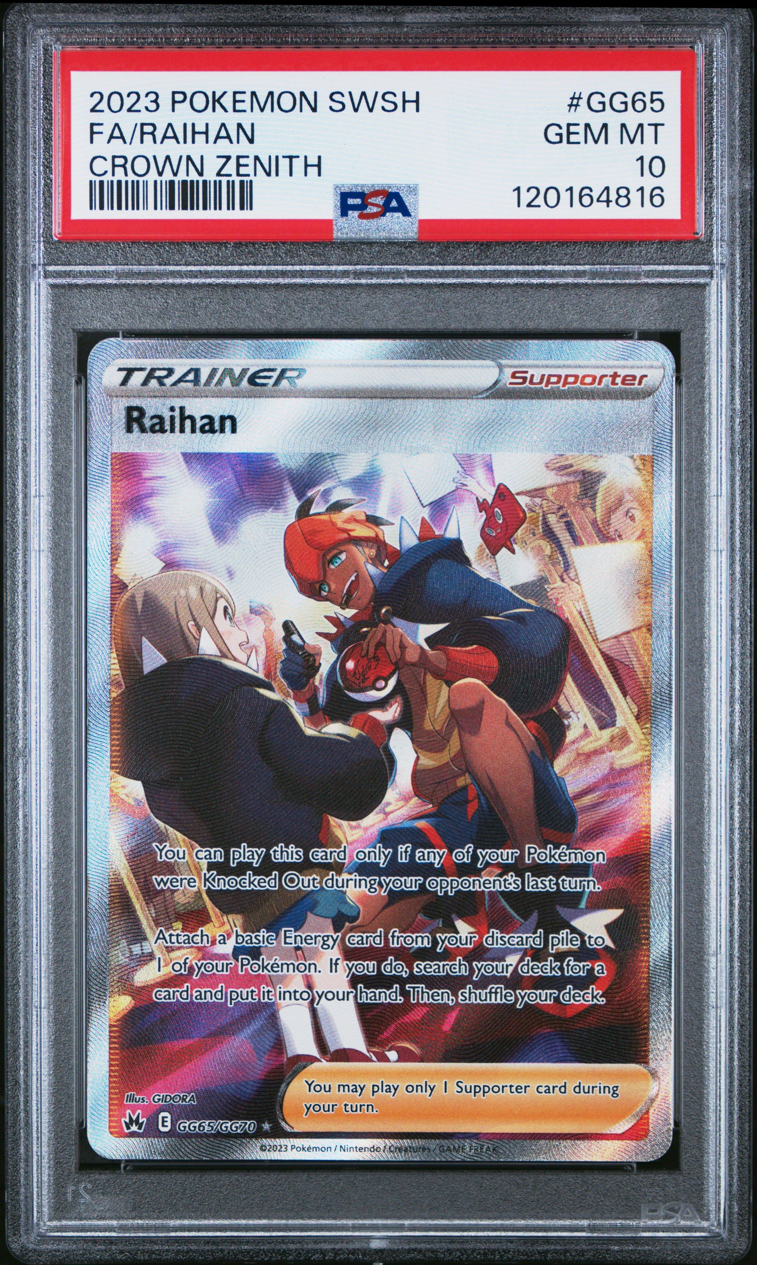 2023 Pokemon Sword And Shield Crown Zenith Gg65 Full Art/raihan