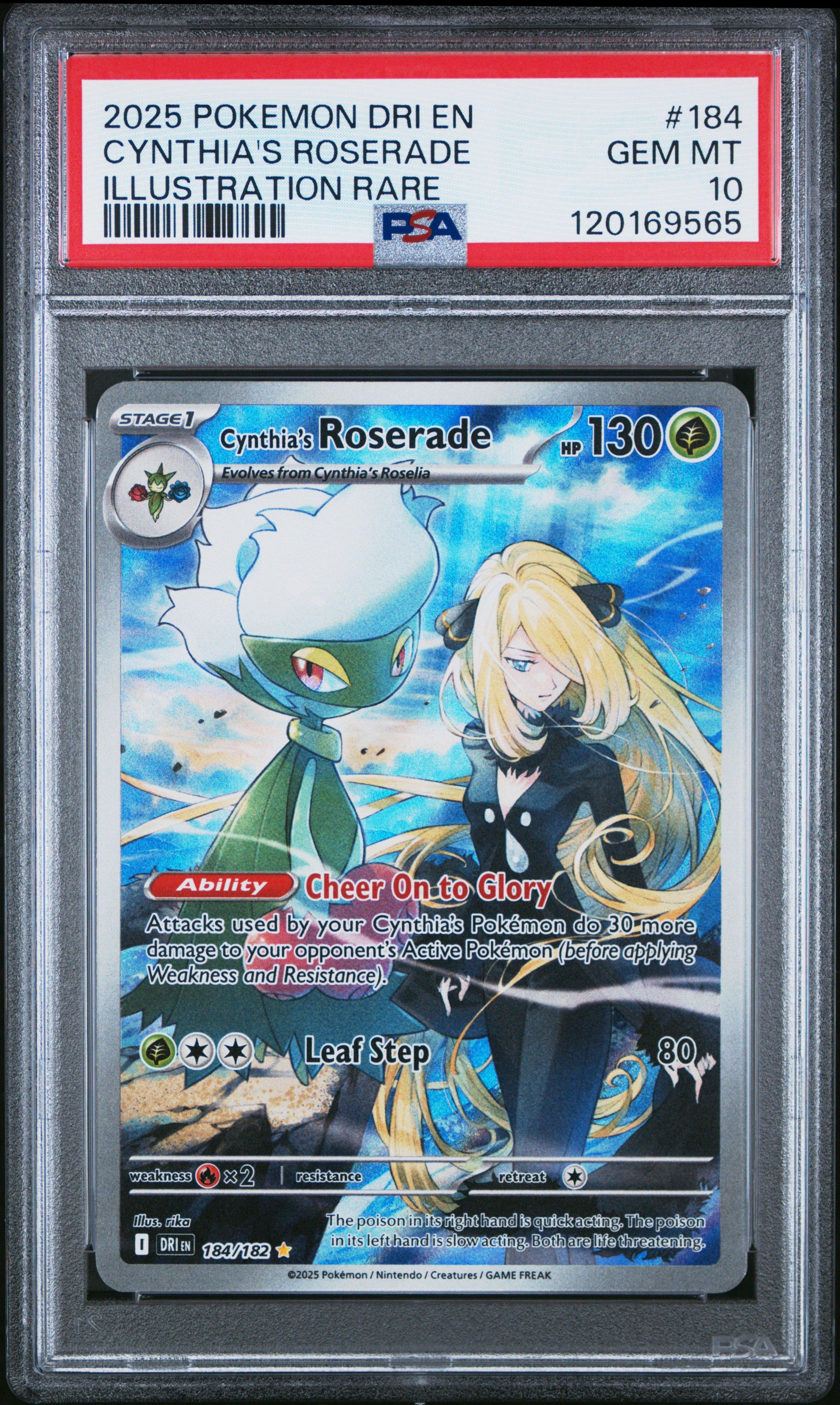 2025 Pokemon Dri En-destined Rivals 184 Cynthia's Roserade