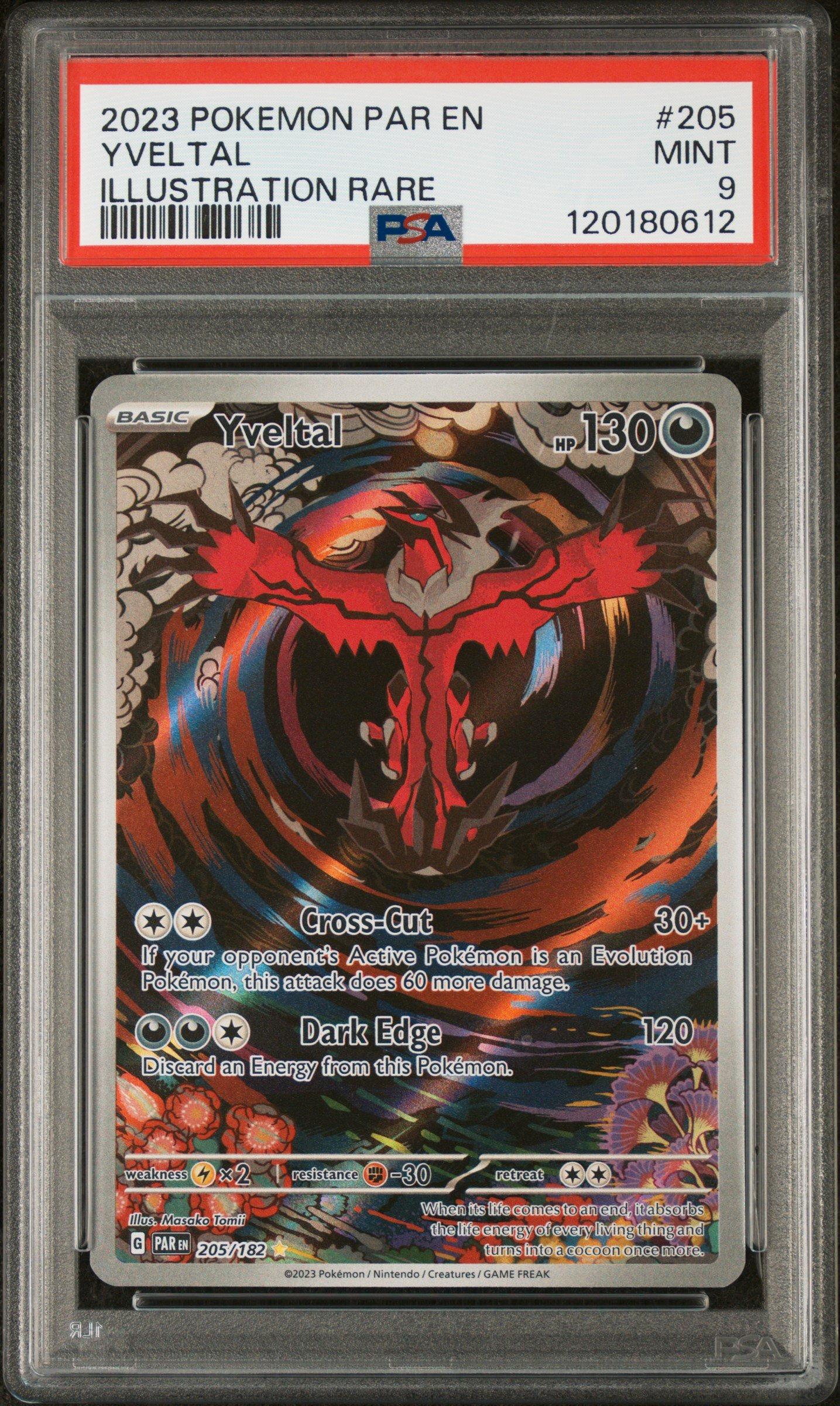 2023 Pokemon Par En-paradox Rift 205 Yveltal Illustration Rare PSA
