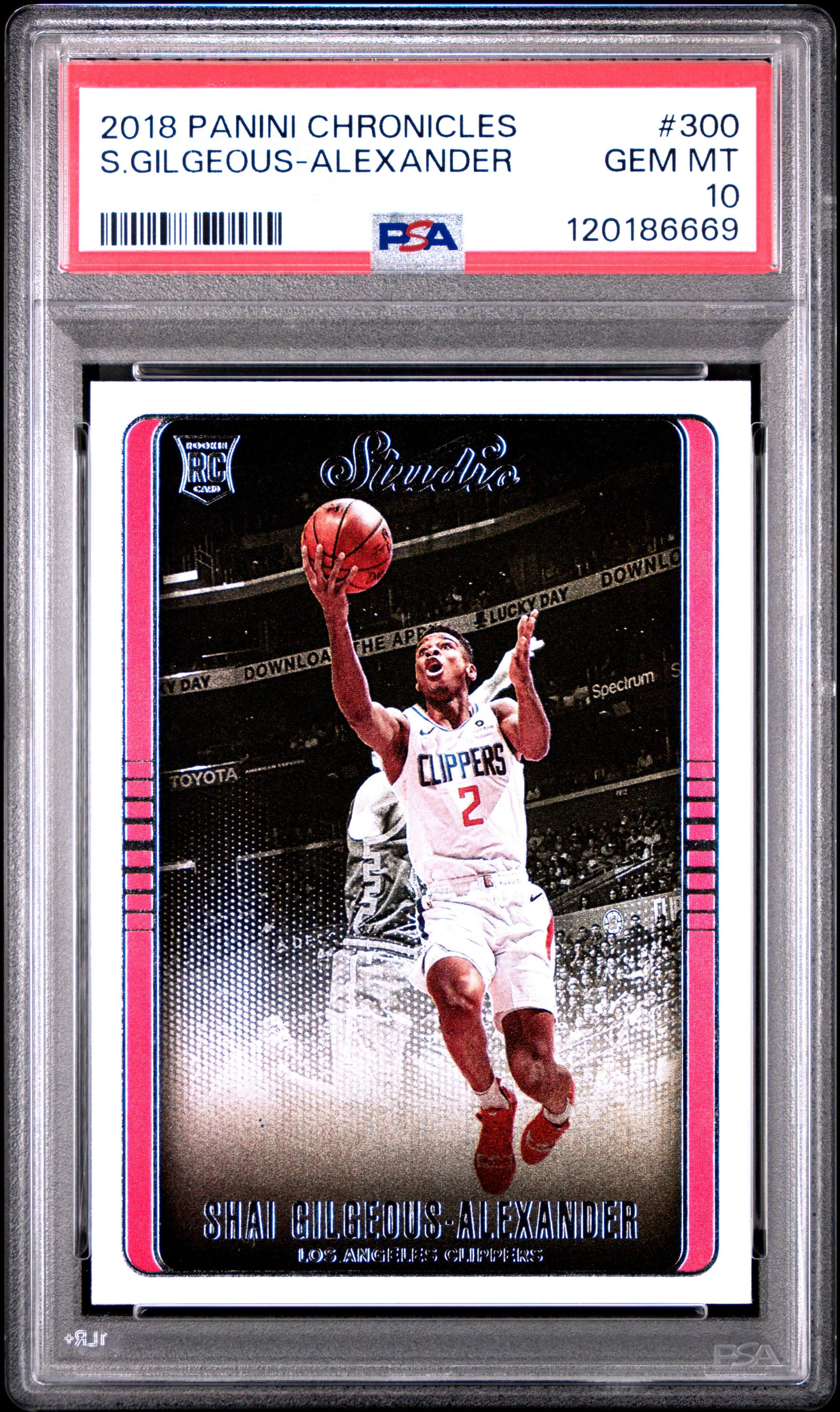 2018 Panini Chronicles 300 Shai Gilgeous-alexander PSA 10 Graded 