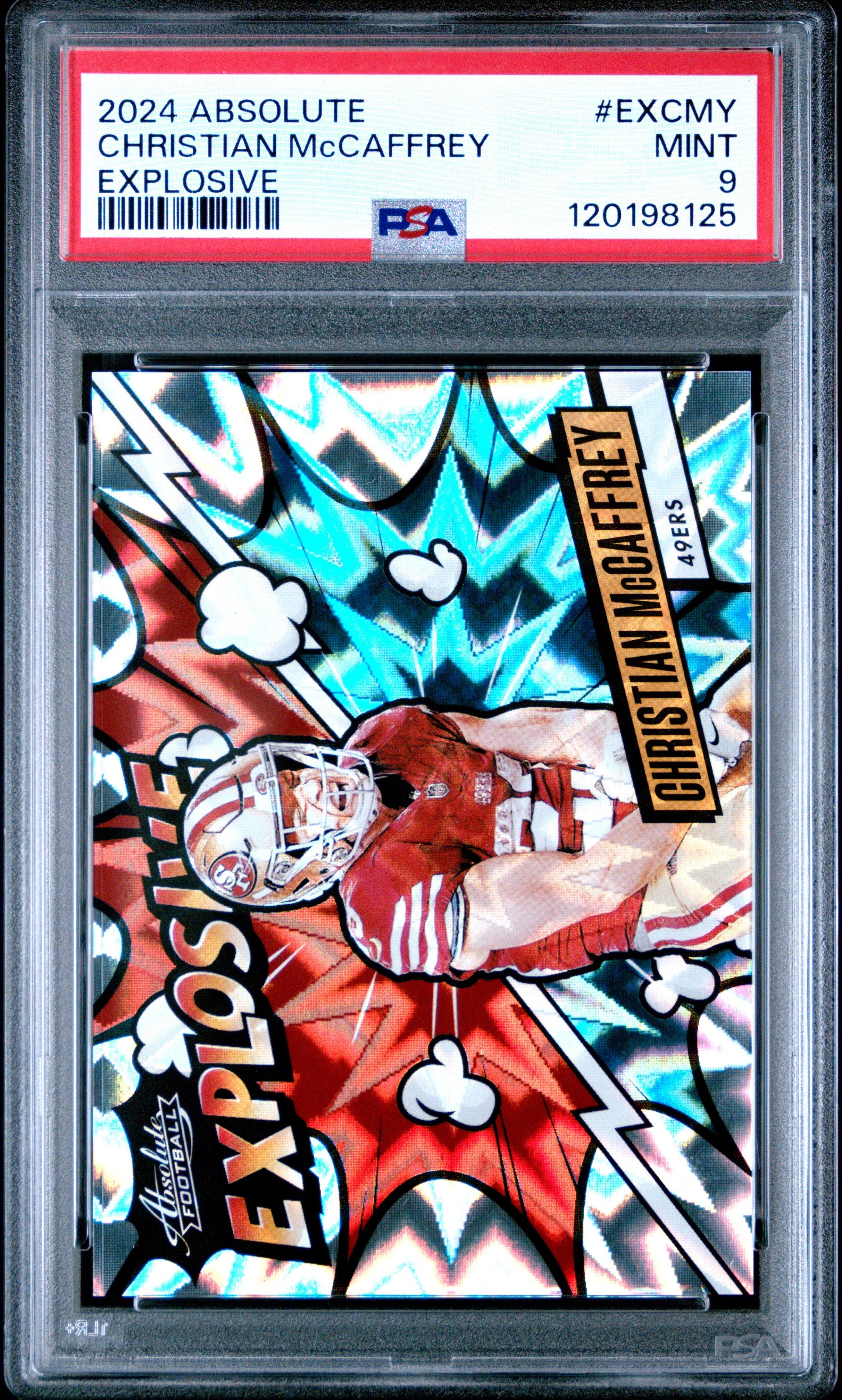 2024 Panini Absolute Explosive Excmy Christian Mccaffrey PSA 9