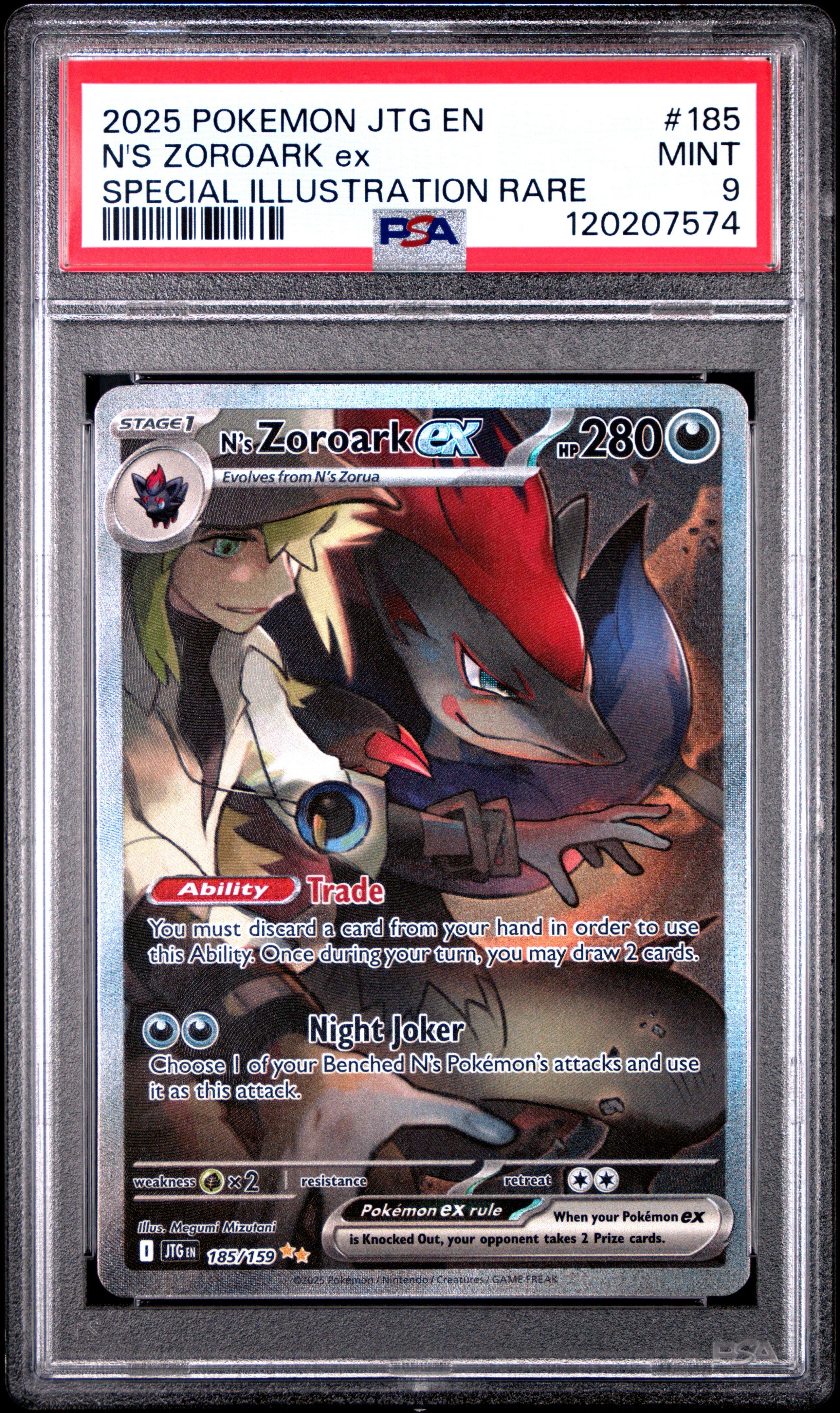 2025 Pokemon Jtg En-journey Together 185 N's Zoroark Ex Special