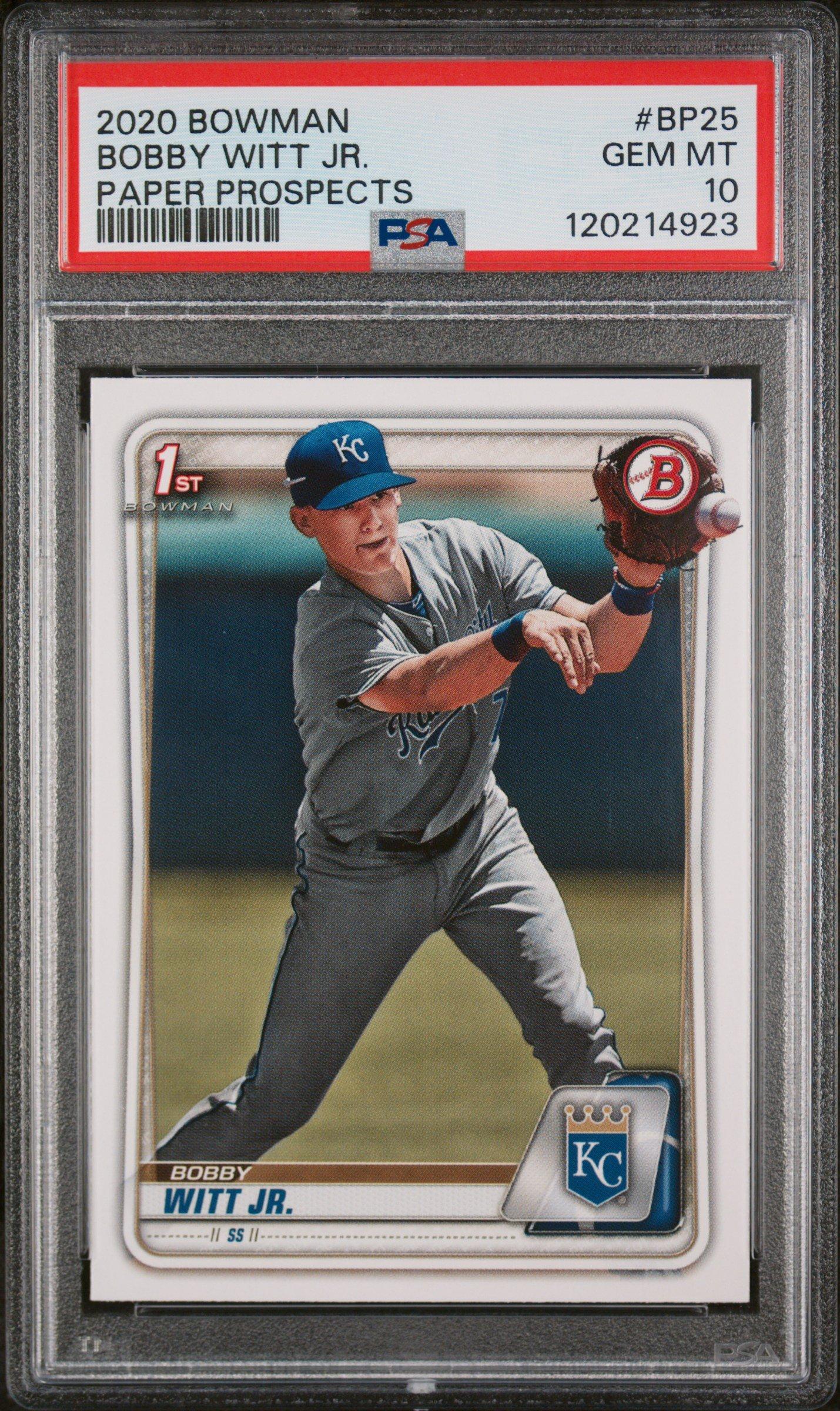 2020 Bowman Paper Prospects Bp25 Bobby Witt Jr. PSA