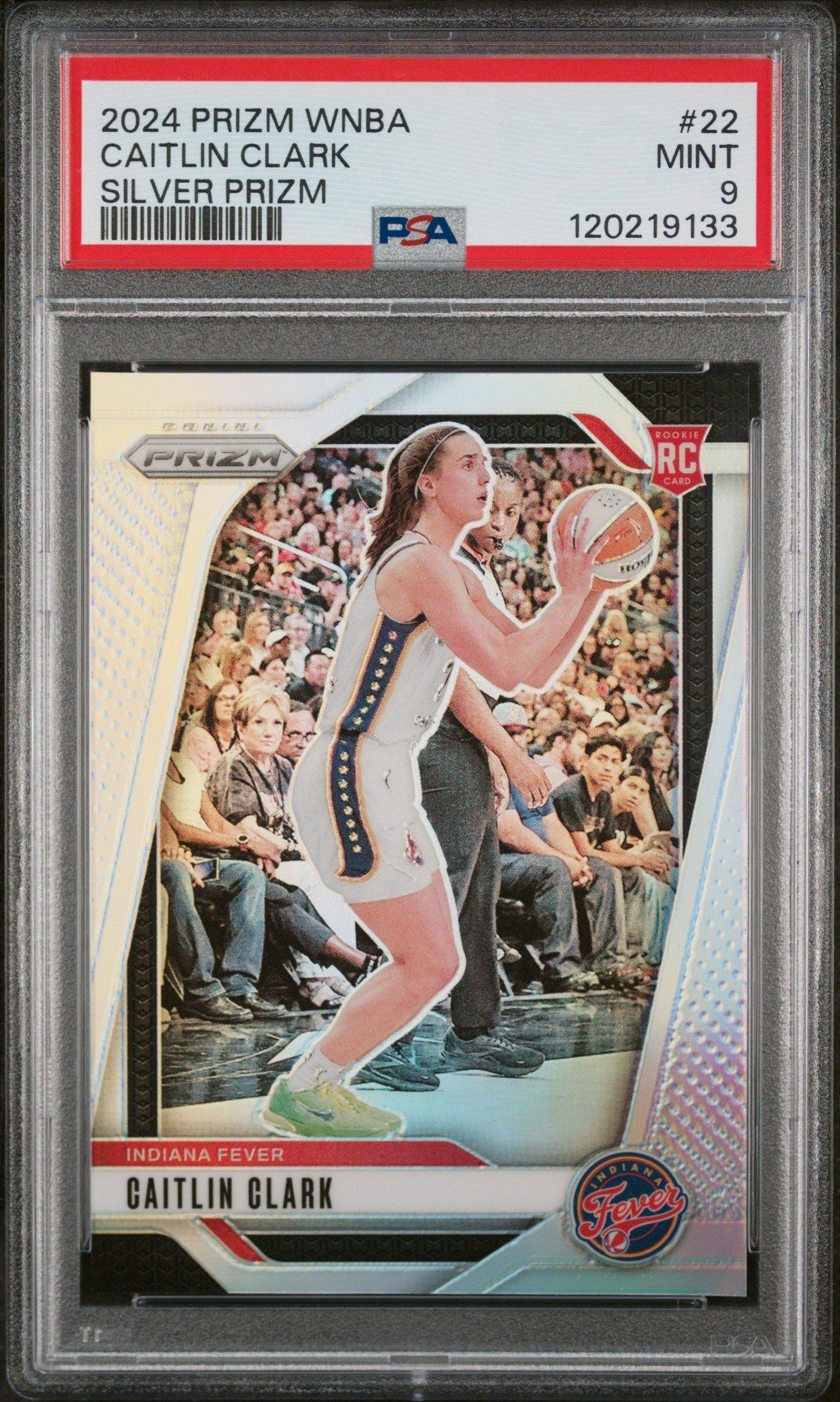 2024 Panini Prizm Wnba 22 Caitlin Clark Silver Prizm PSA 9