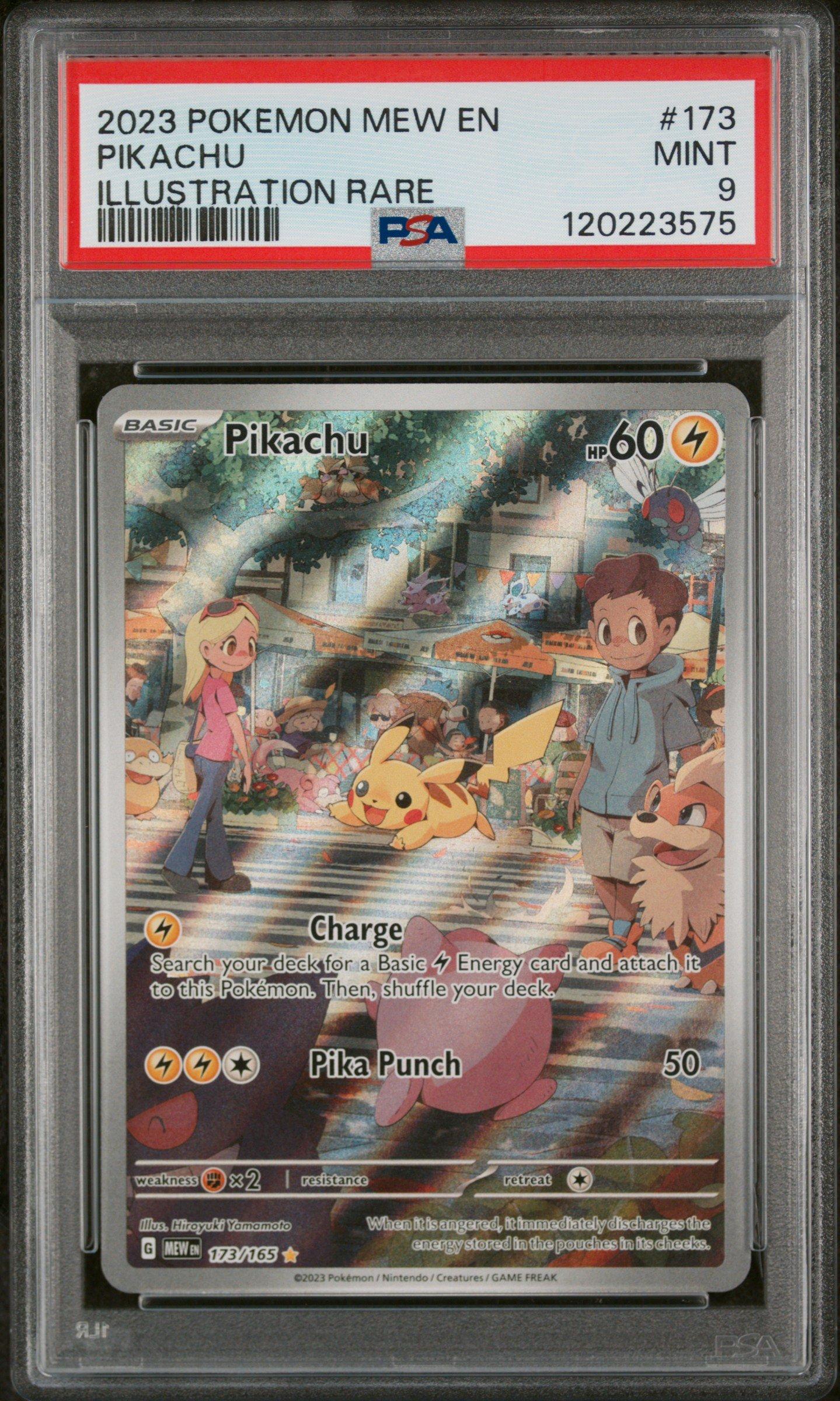 2023 Pokemon Mew En-151 173 Pikachu Illustration Rare PSA 9 Graded