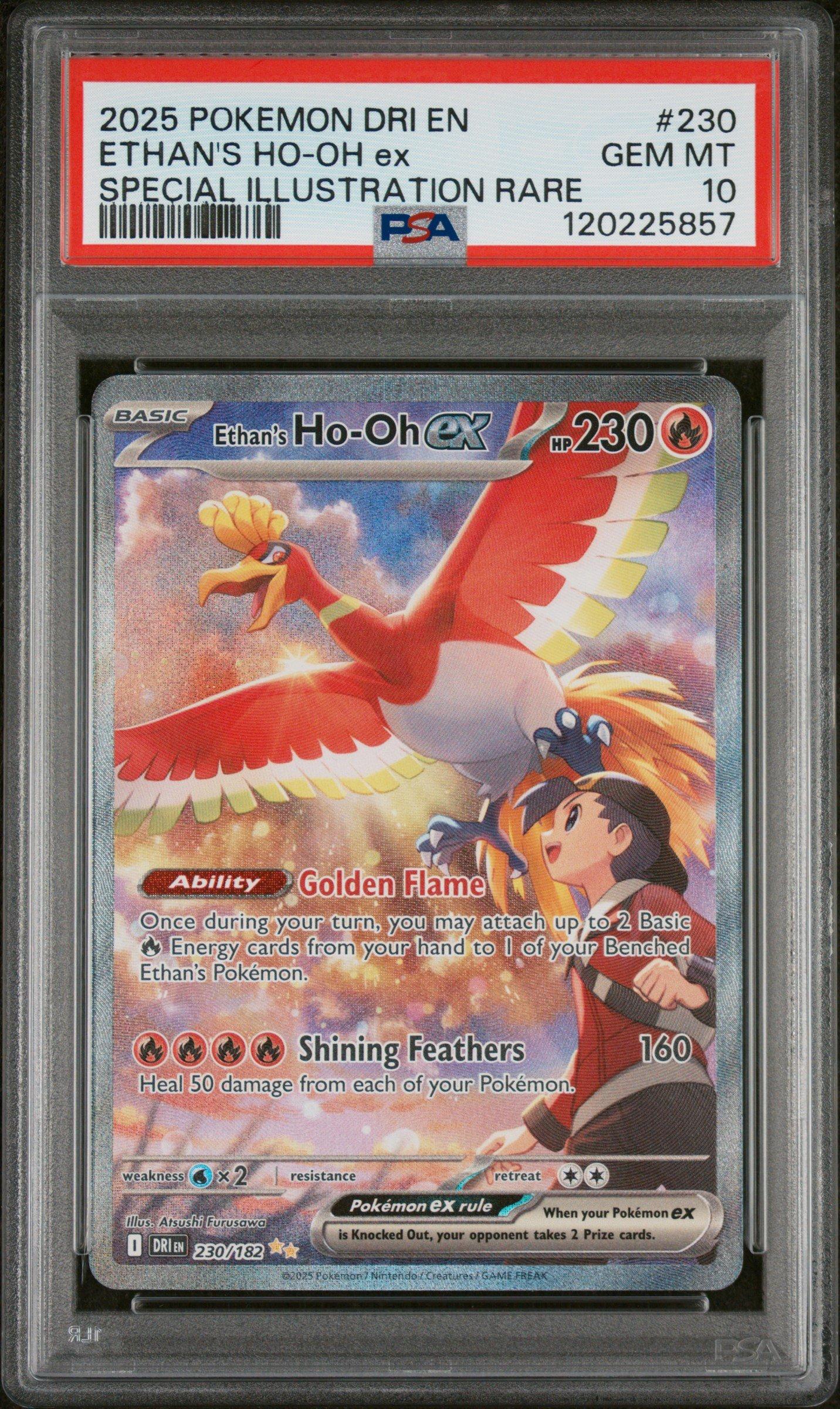 2025 Pokemon Dri En-destined Rivals 230 Ethan's Ho-oh Ex Special