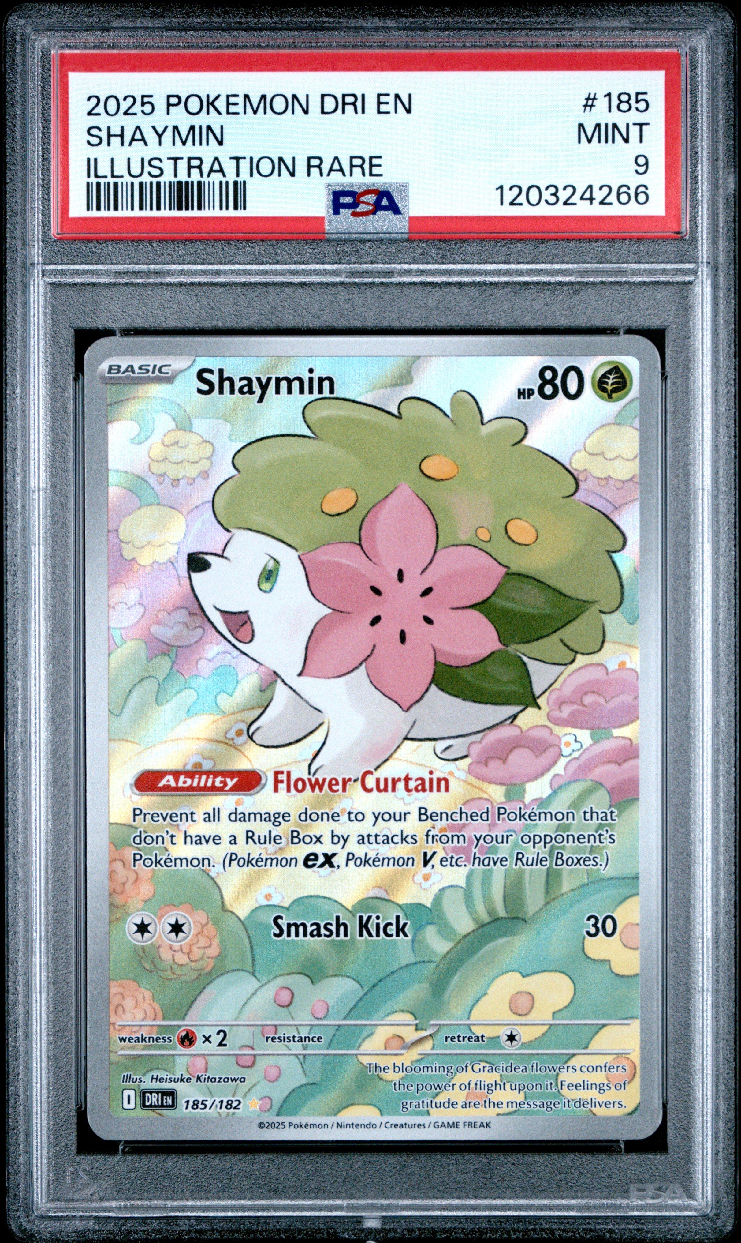 2025 Pokemon Dri En-destined Rivals 185 Shaymin Illustration Rare