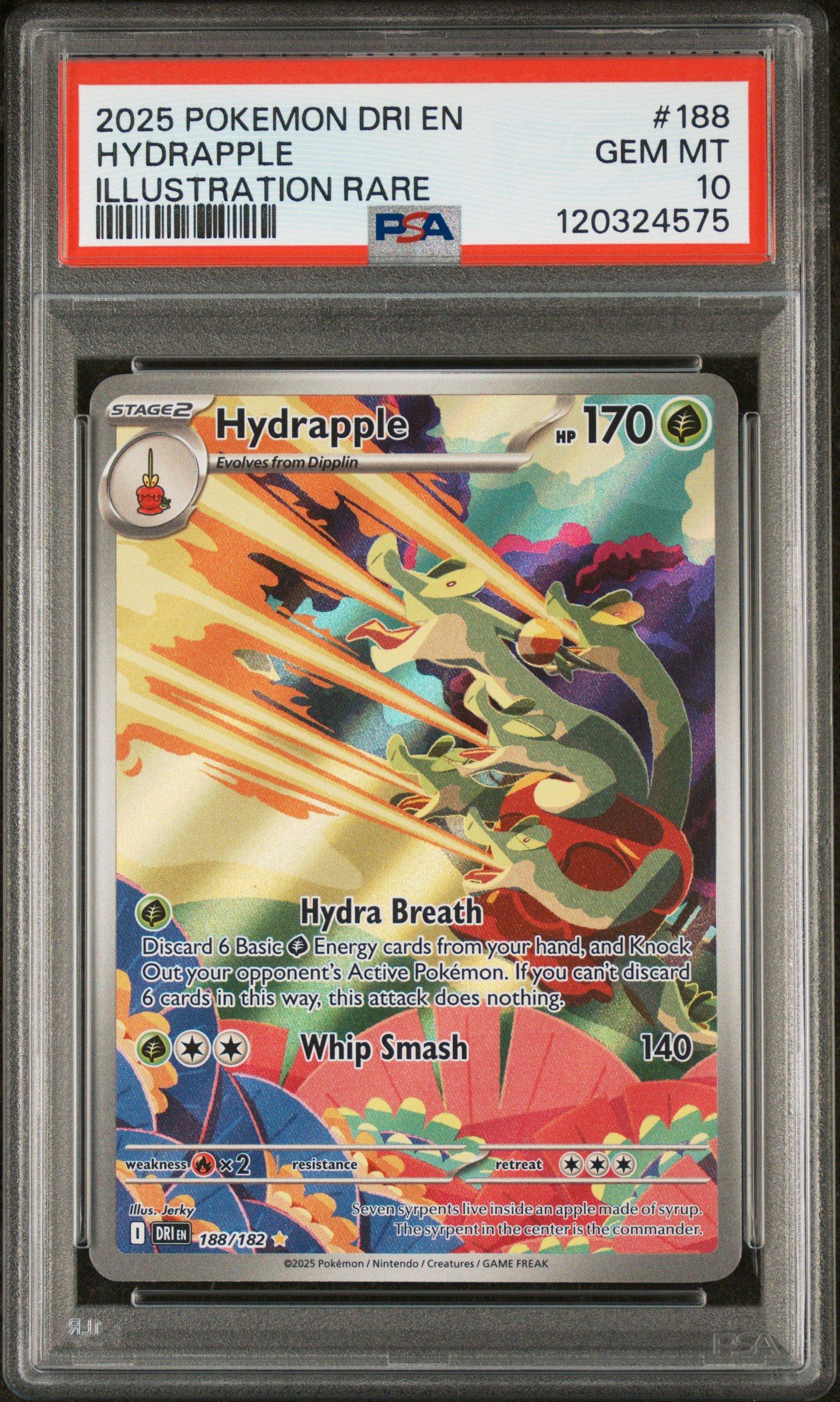 2025 Pokemon Dri En-destined Rivals 188 Hydrapple Illustration