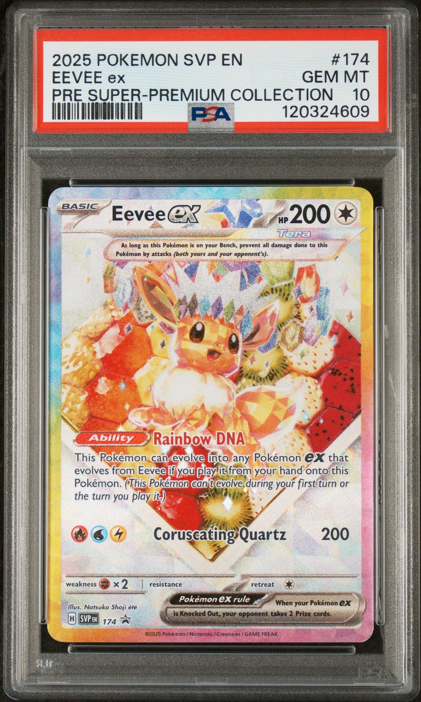 2025 Pokemon Svp En-sv Black Star Promo 174 Eevee Ex Prismatic Evolutions Super-premium Collection PSA