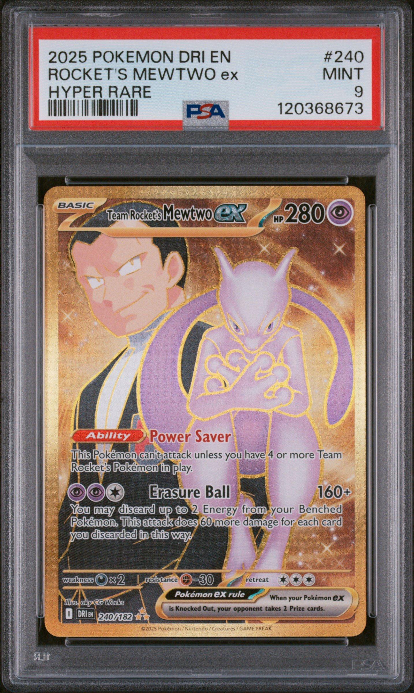 2025 Pokemon Dri En-destined Rivals 240 Team Rocket's Mewtwo Ex