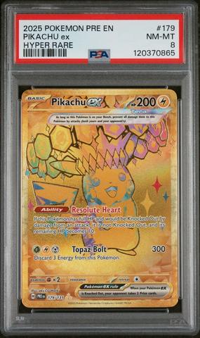 2025 Pokemon Pre En-prismatic Evolutions 179 Pikachu Ex Hyper Rare