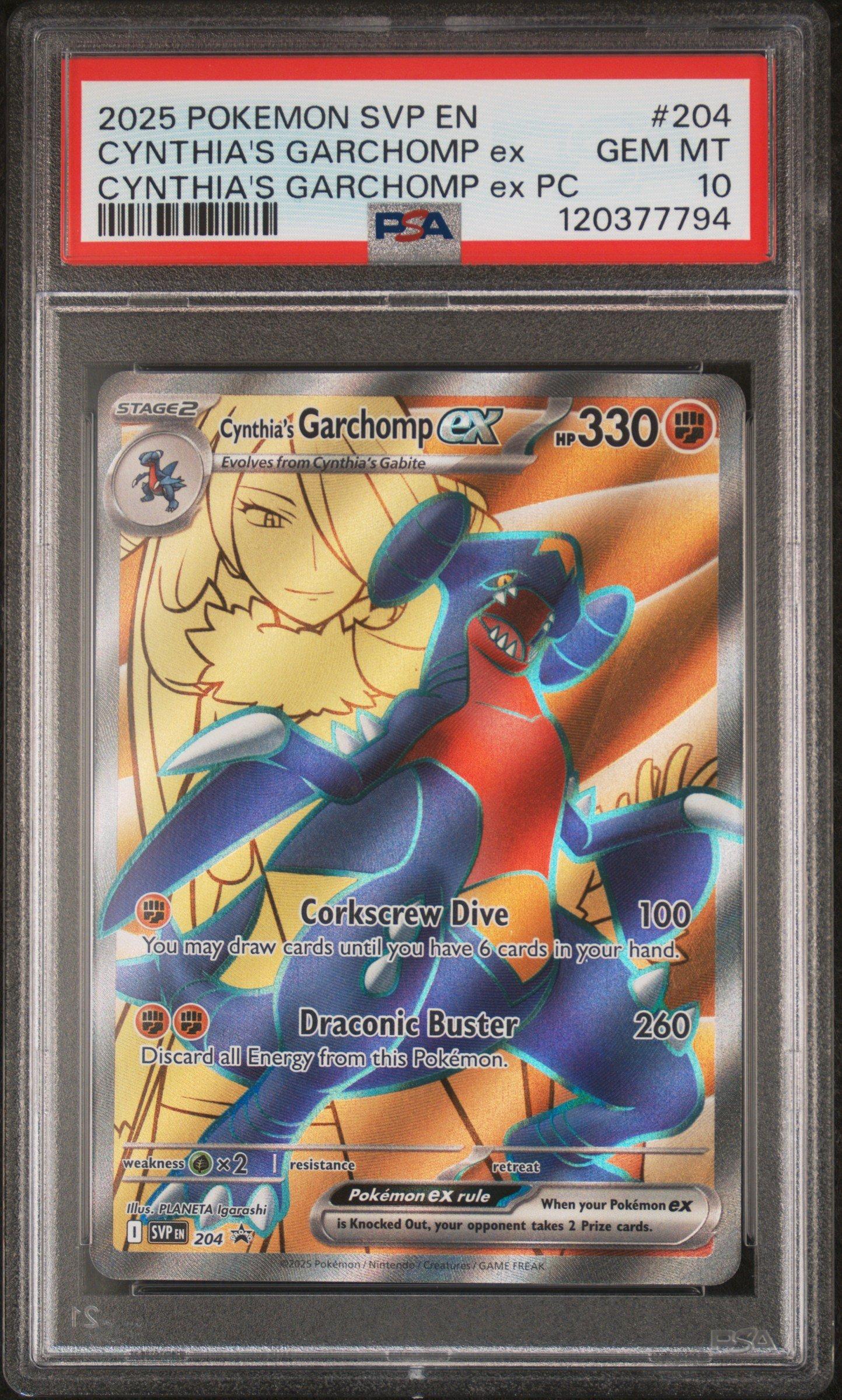 2025 Pokemon Svp En-sv Black Star Promo 204 Cynthia's Garchomp Ex