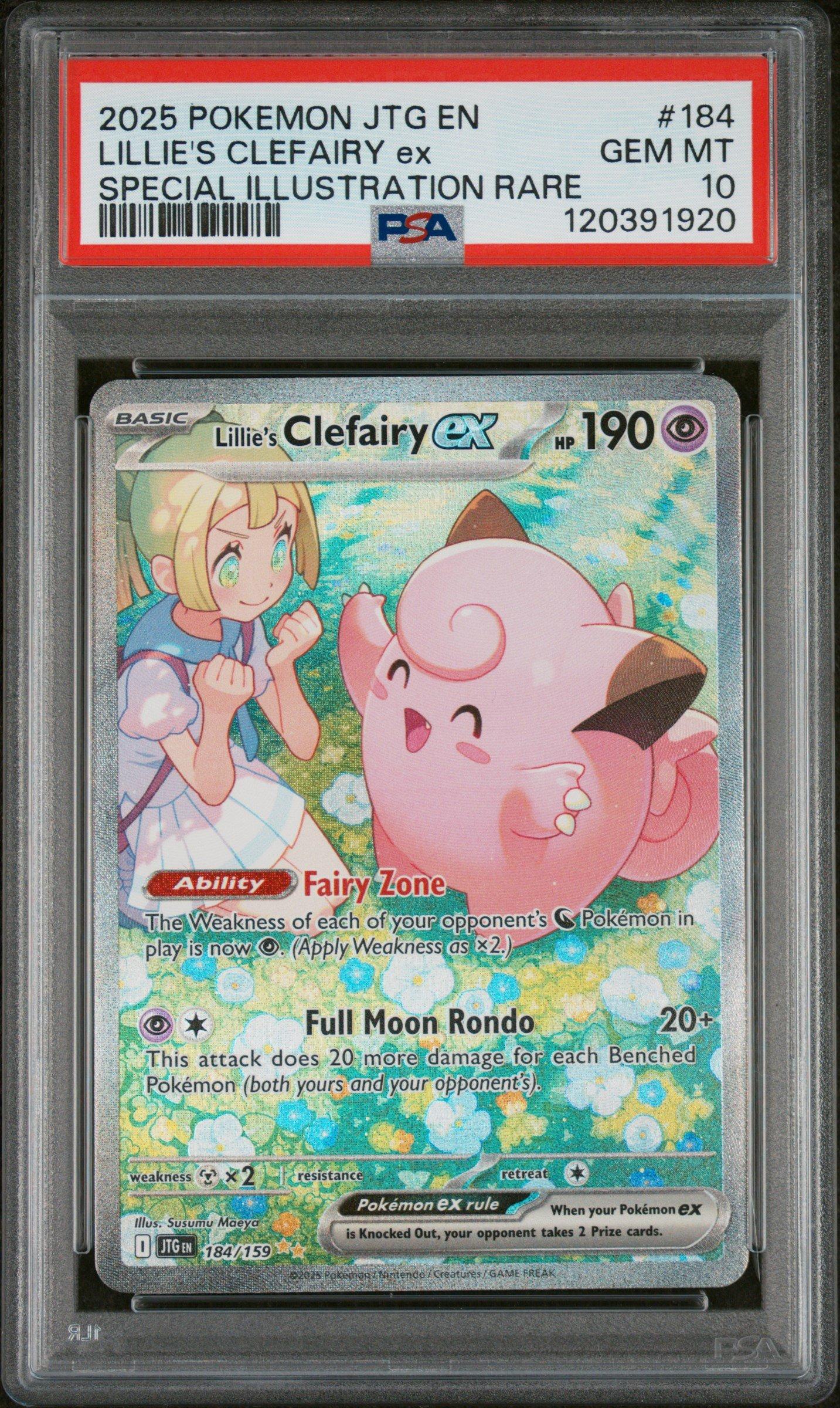 2025 Pokemon Jtg En-journey Together 184 Lillie's Clefairy Ex
