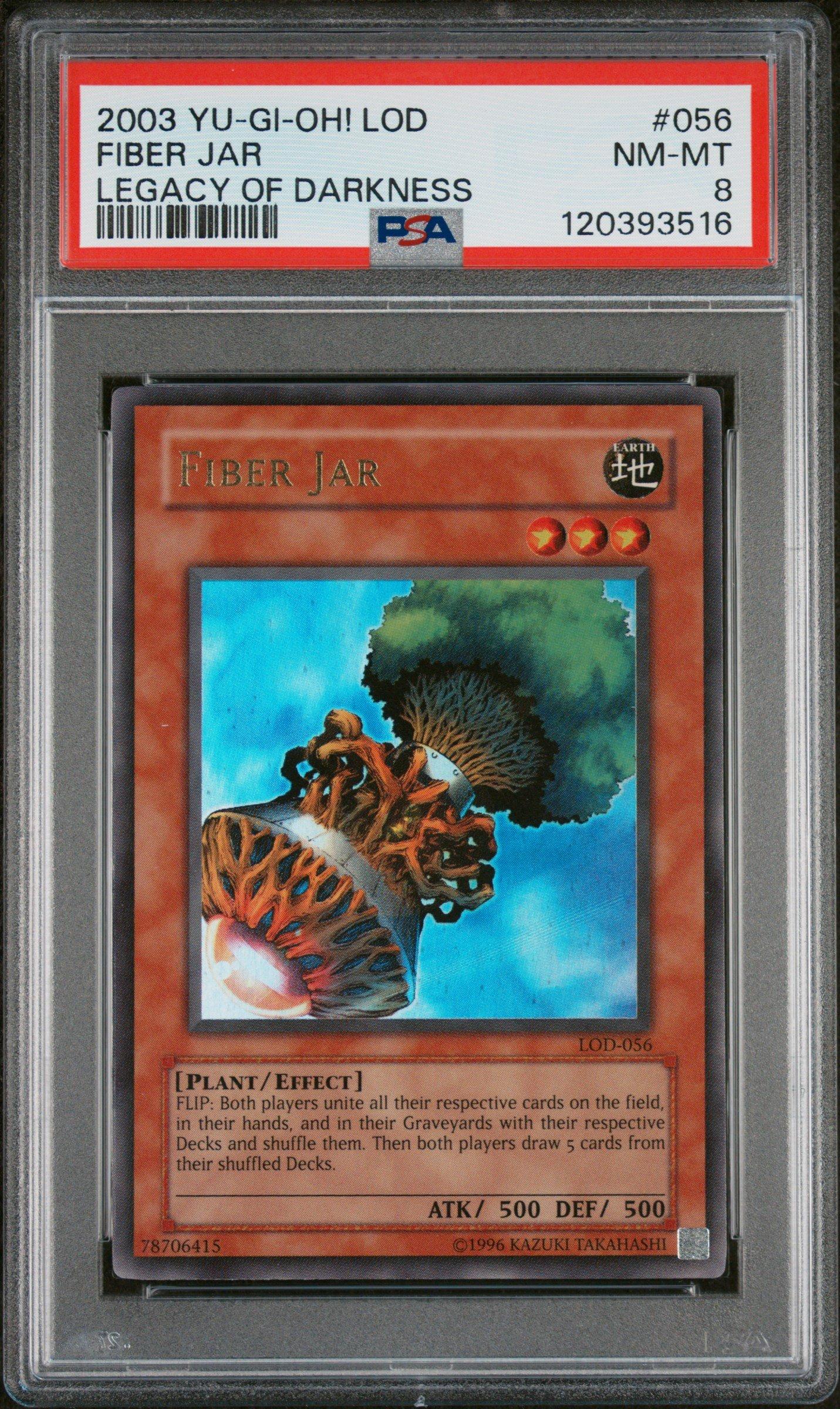 2003 Yu-gi-oh! Lod-legacy Of Darkness 056 Fiber Jar PSA 8