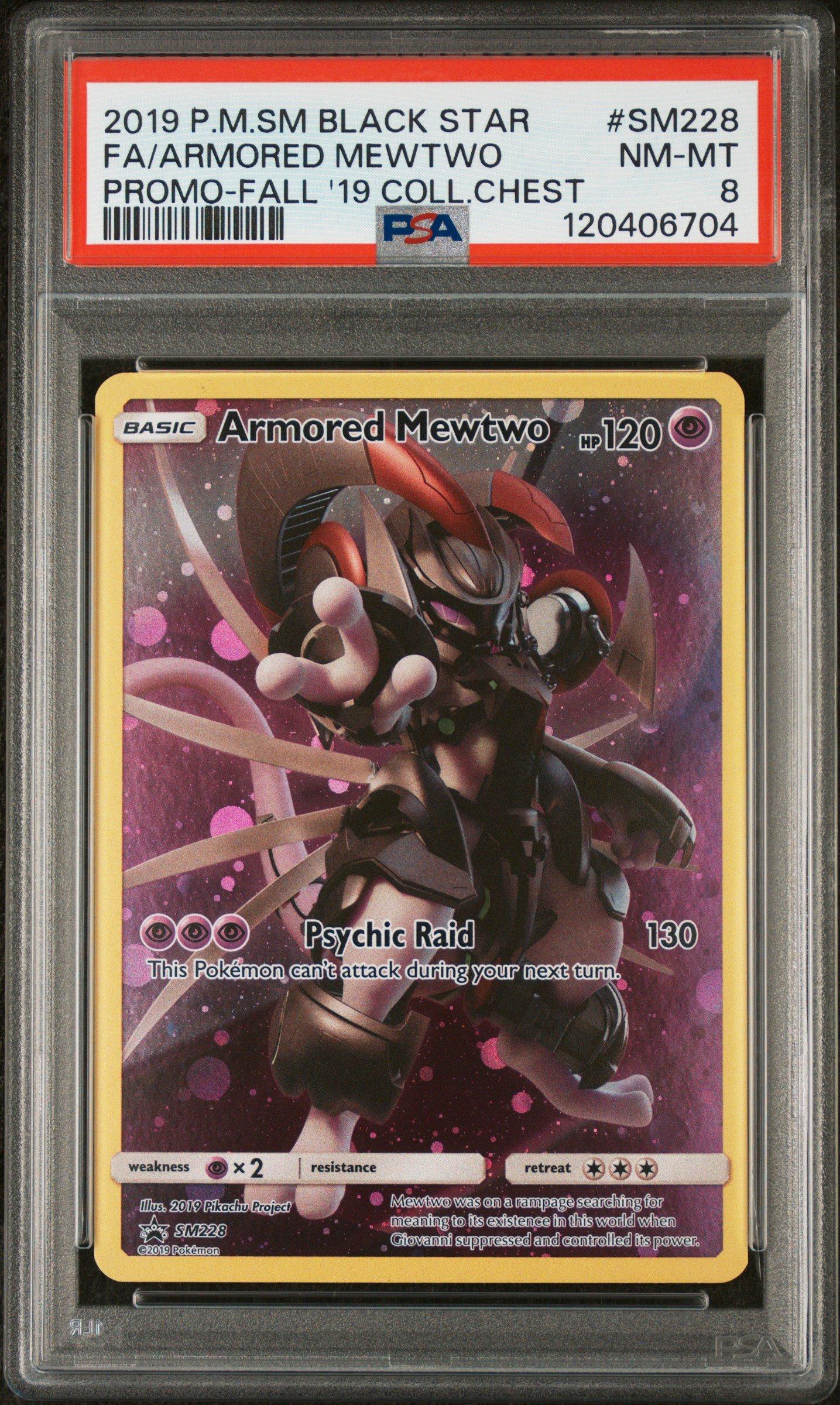 2019 Pokemon Sm Black Star Promo Sm228 Full Art/armored Mewtwo