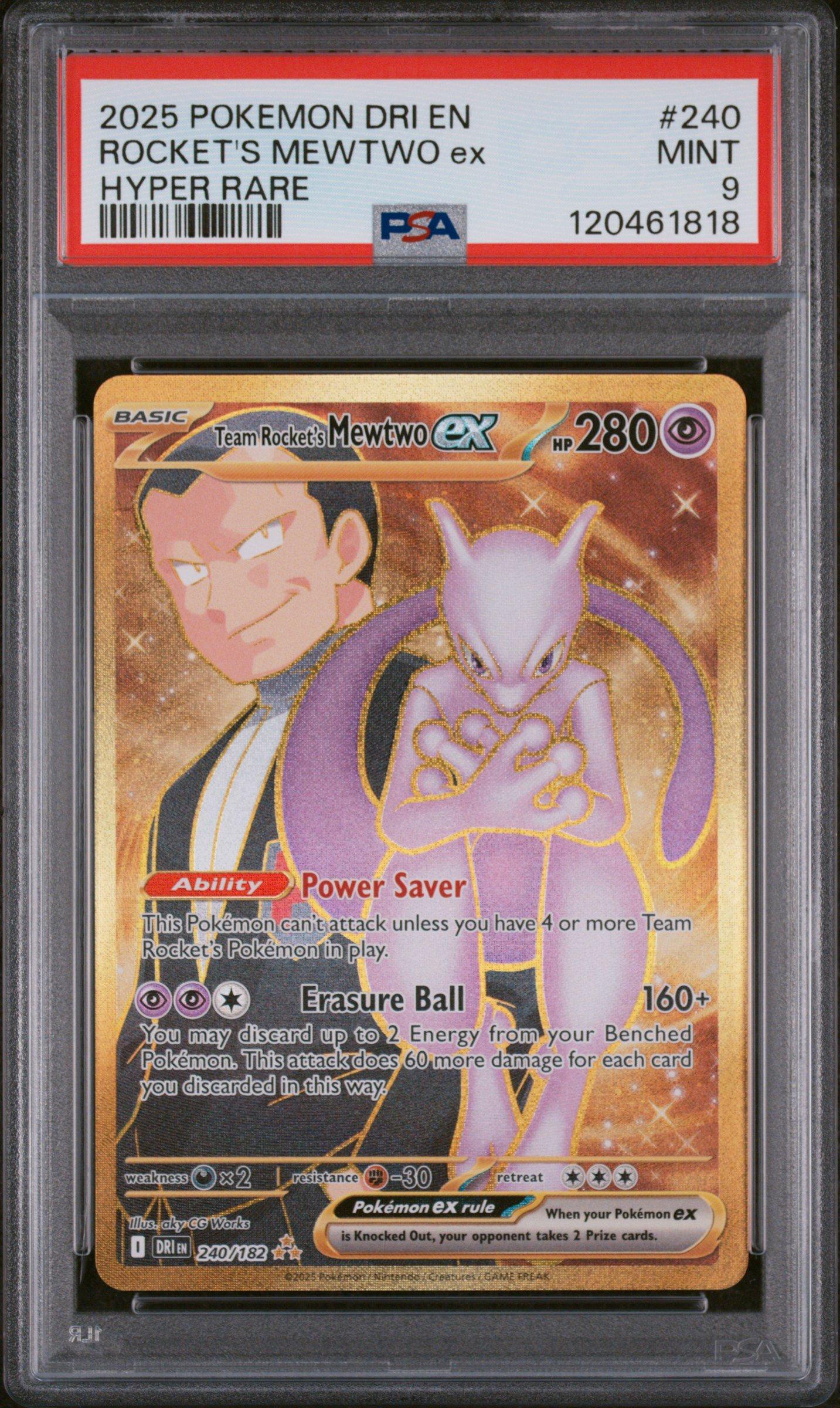 2025 Pokemon Dri En-destined Rivals 240 Team Rocket's Mewtwo Ex