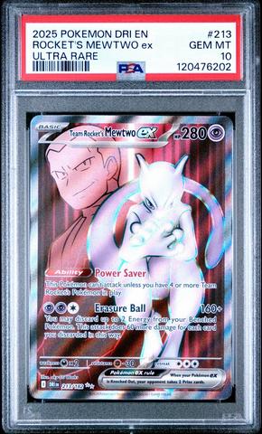 2025 Pokemon Dri En-destined Rivals 213 Team Rocket's Mewtwo Ex
