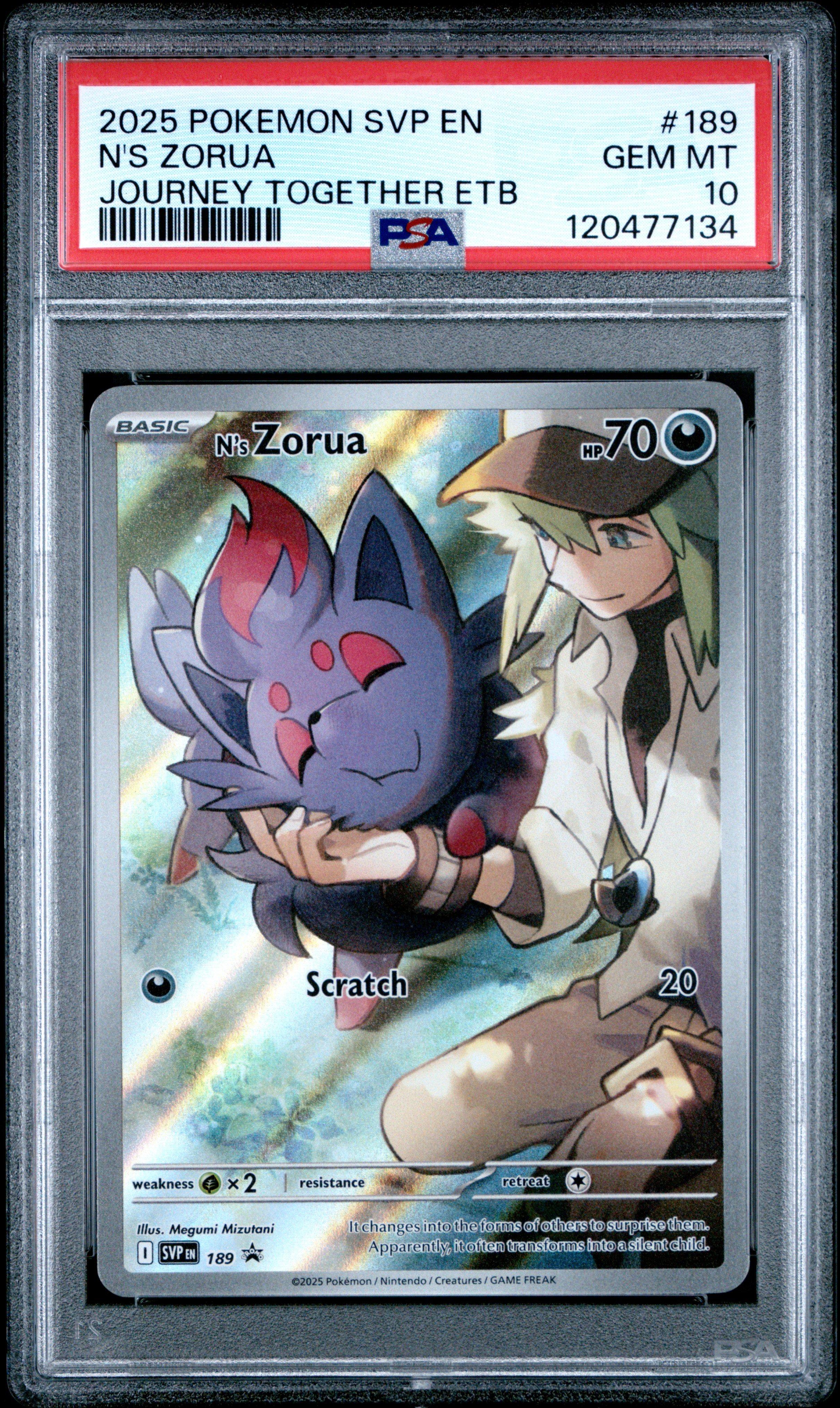 2025 Pokemon Svp En-sv Black Star Promo 189 N's Zorua Journey