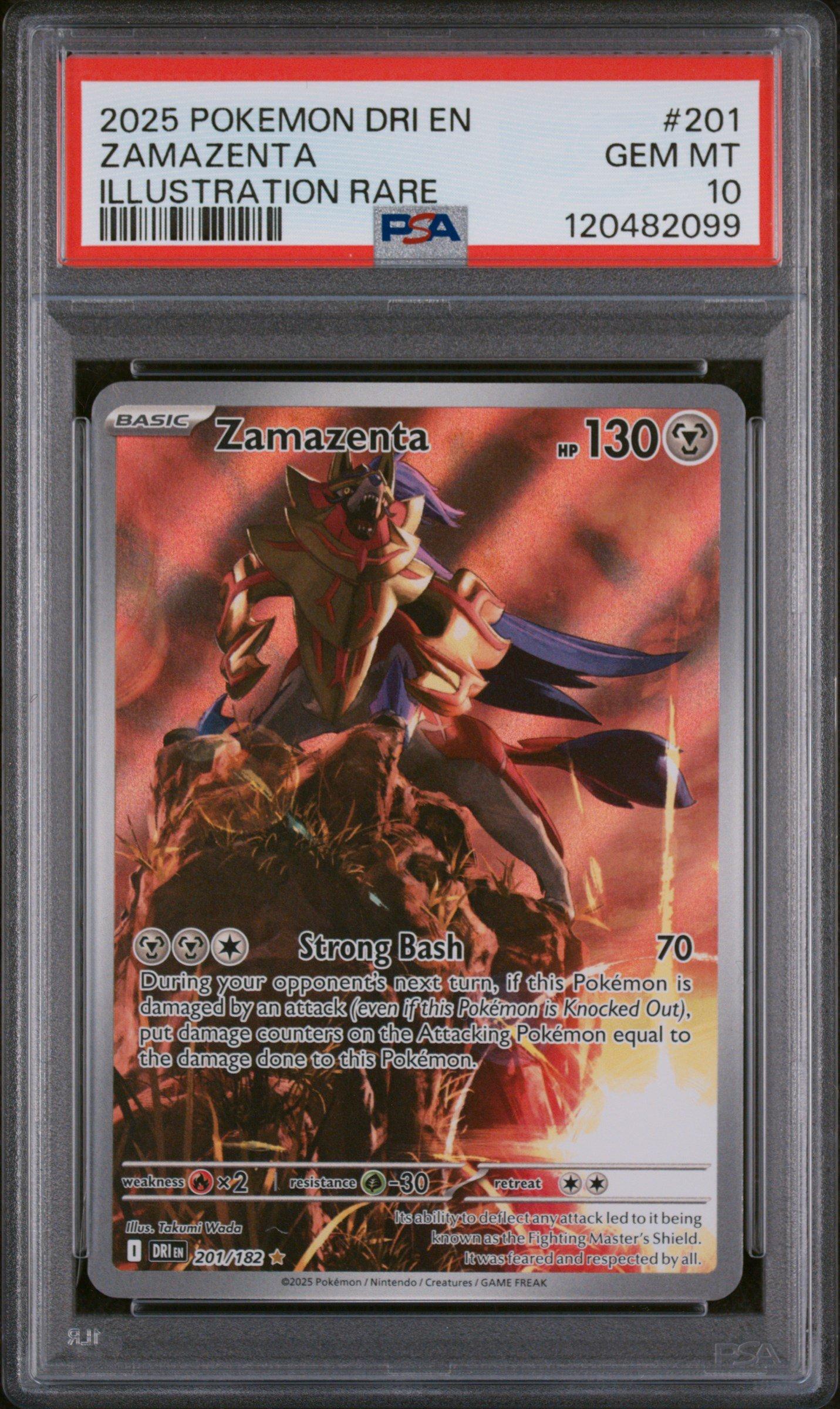 2025 Pokemon Dri En-destined Rivals 201 Zamazenta Illustration