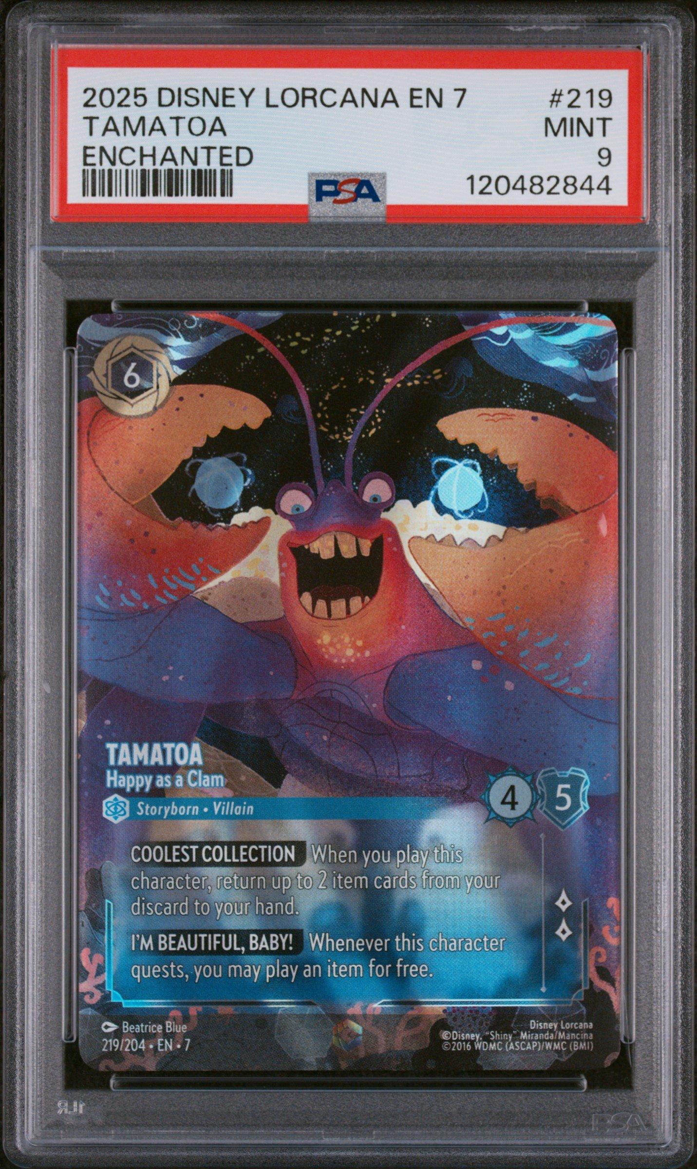 PSA10Disney Lorcana ドナルドダック #209 2162 2025 Disney Lorcana En 7-archazia's Island 219 Tamatoa - Happy As