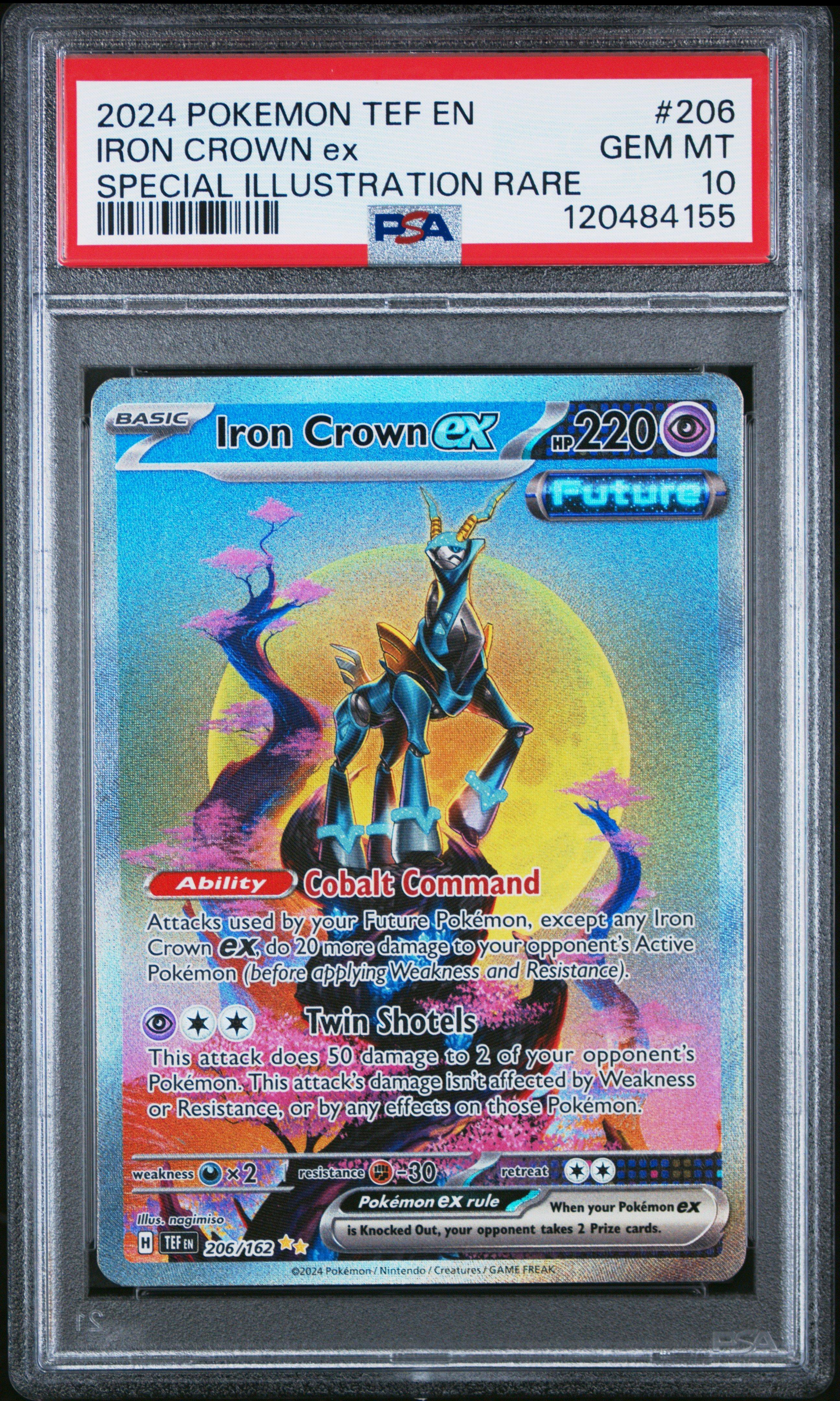 2024 Pokemon Tef En-temporal Forces 206 Iron Crown Ex Special