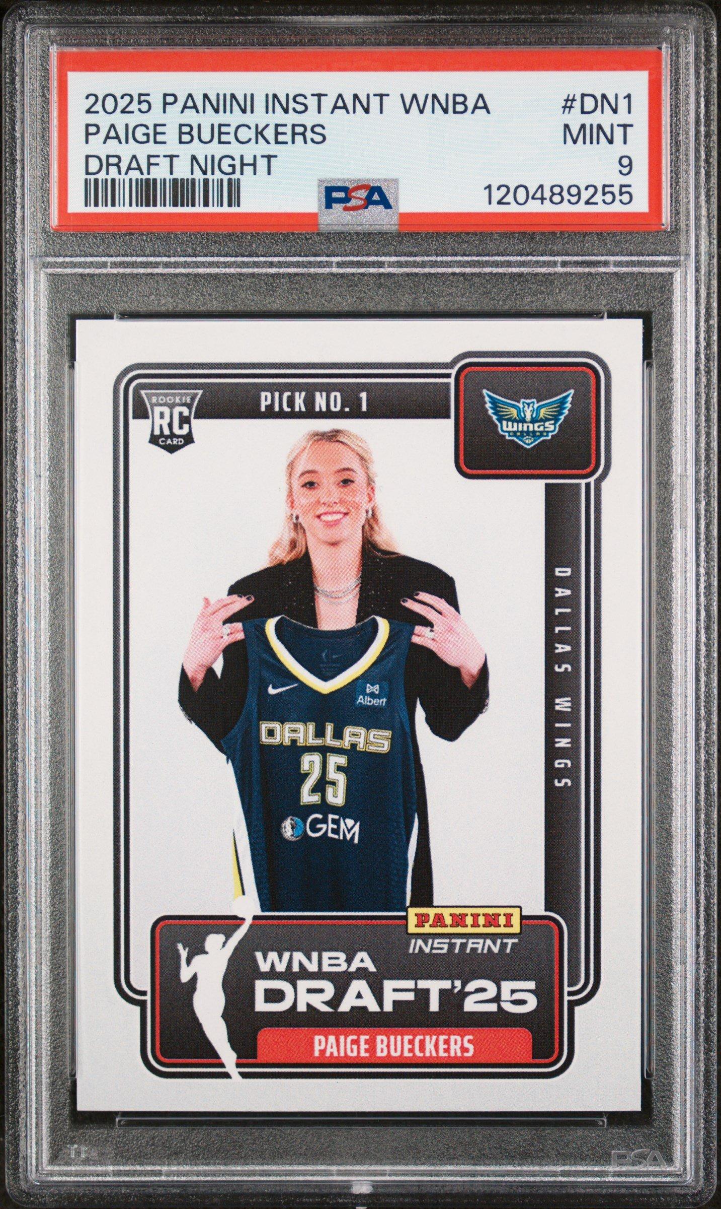 2025 Panini Instant Wnba Draft Night Dn1 Paige Bueckers PSA