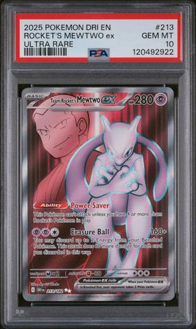 2025 Pokemon Dri En-destined Rivals 213 Team Rocket's Mewtwo Ex