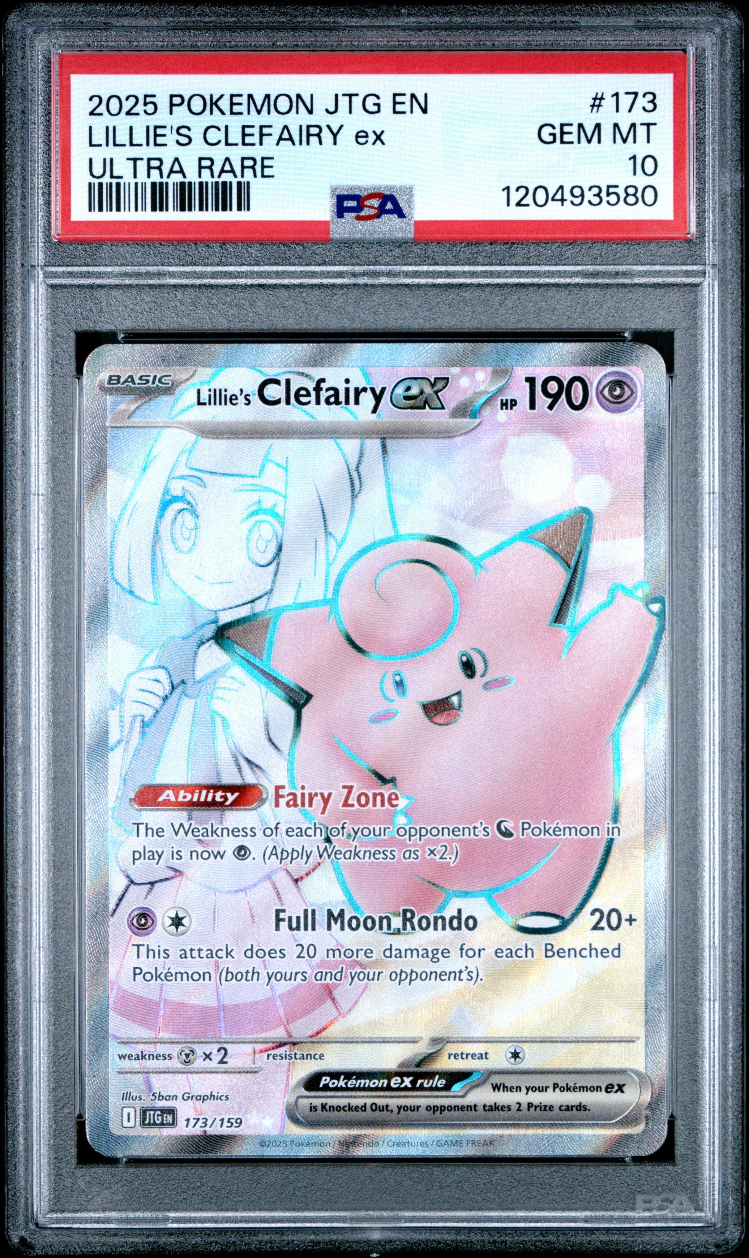 2025 Pokemon Jtg En-journey Together 173 Lillie's Clefairy Ex