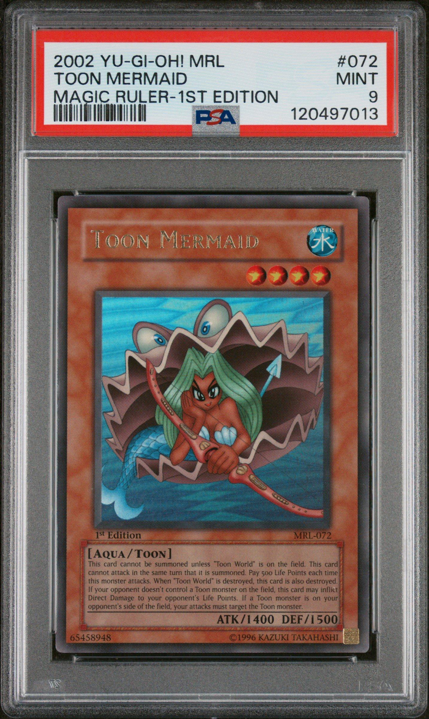 2002 Yu-gi-oh! Mrl-magic Ruler 072 Toon Mermaid 1st Edition PSA 9