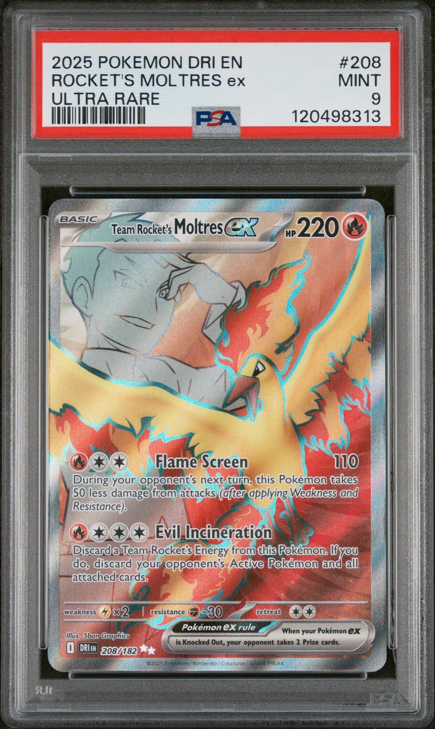 ポケモンカードゲーム 2025 POKEMON ROCKET'S MOLTRES ex Team Rocket's Moltres ex RR 015/098 SV10 Glory of Team Rocket