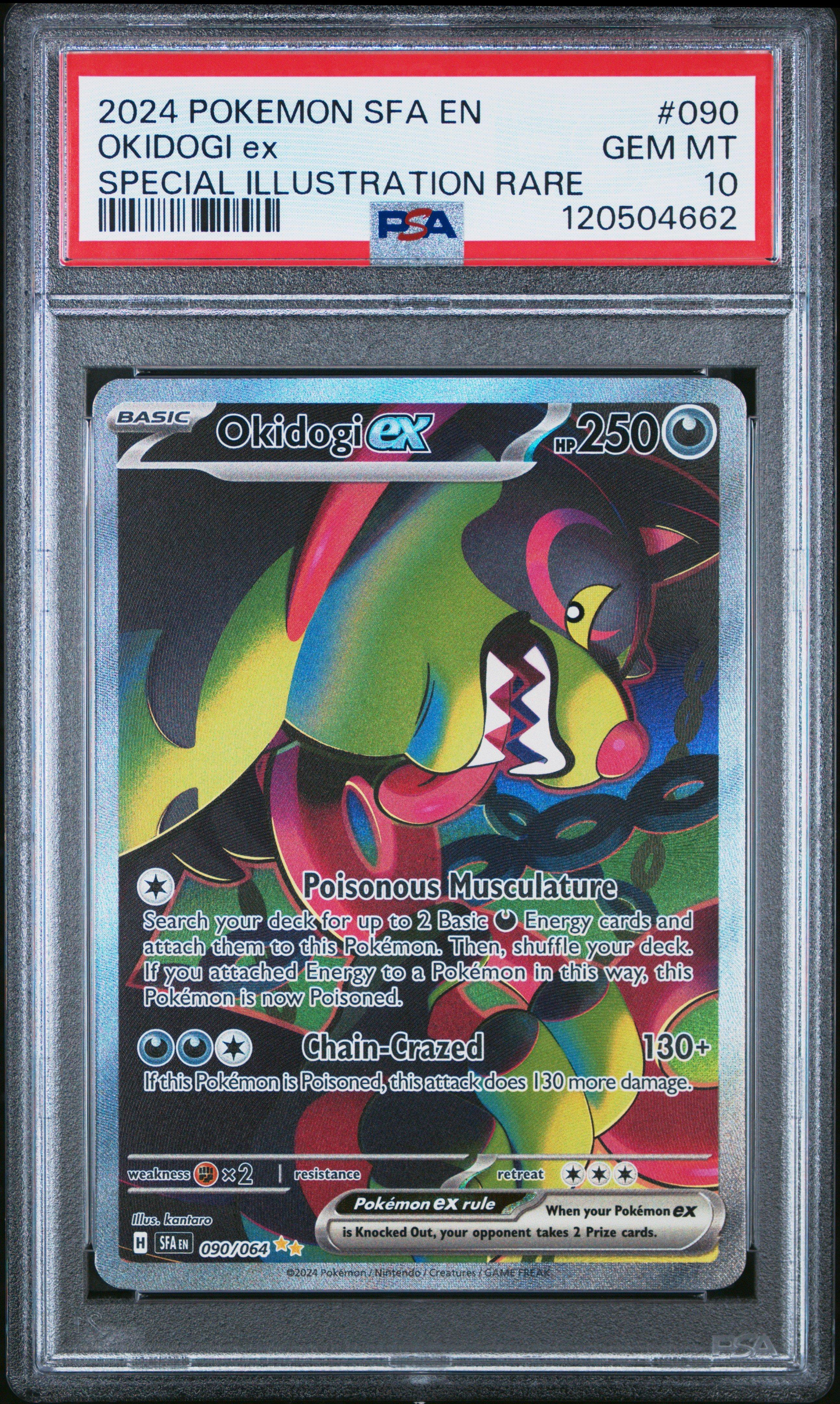 2024 Pokemon Sfa En-shrouded Fable 090 Okidogi Ex Special Illustration Rare PSA 10