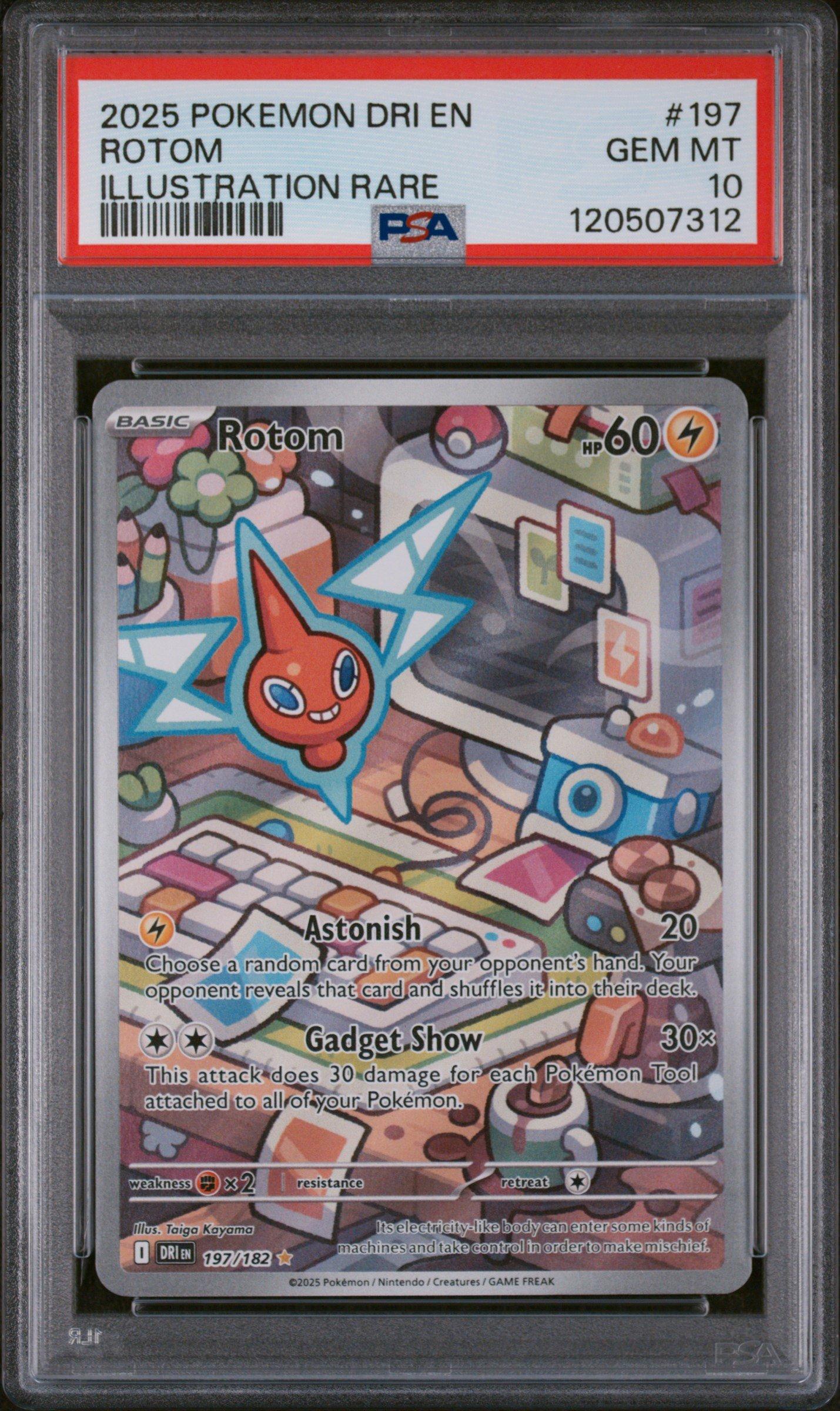 2025 Pokemon Dri En-destined Rivals 197 Rotom Illustration Rare