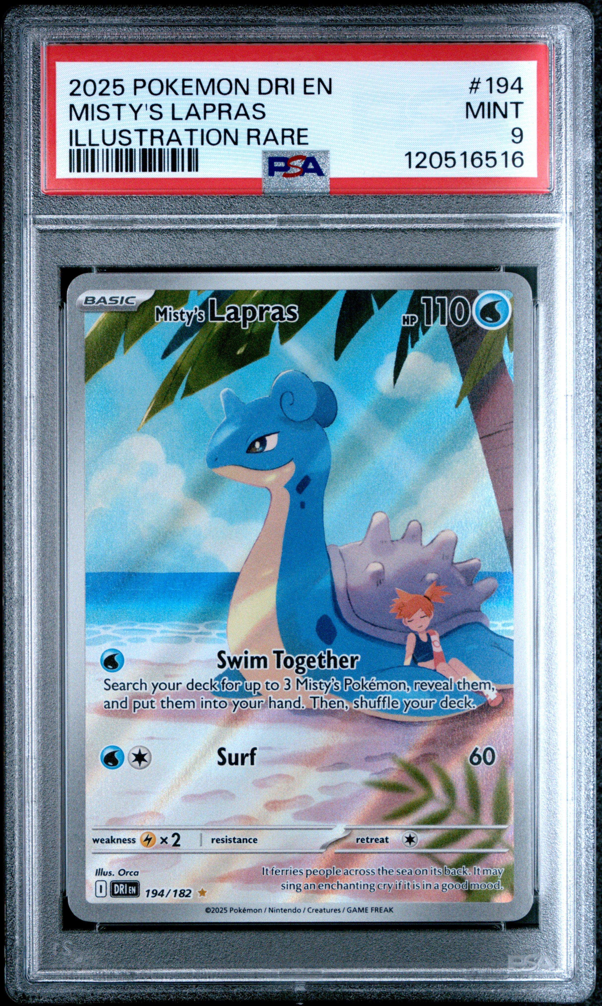2025 Pokemon Dri En-destined Rivals 194 Misty's Lapras