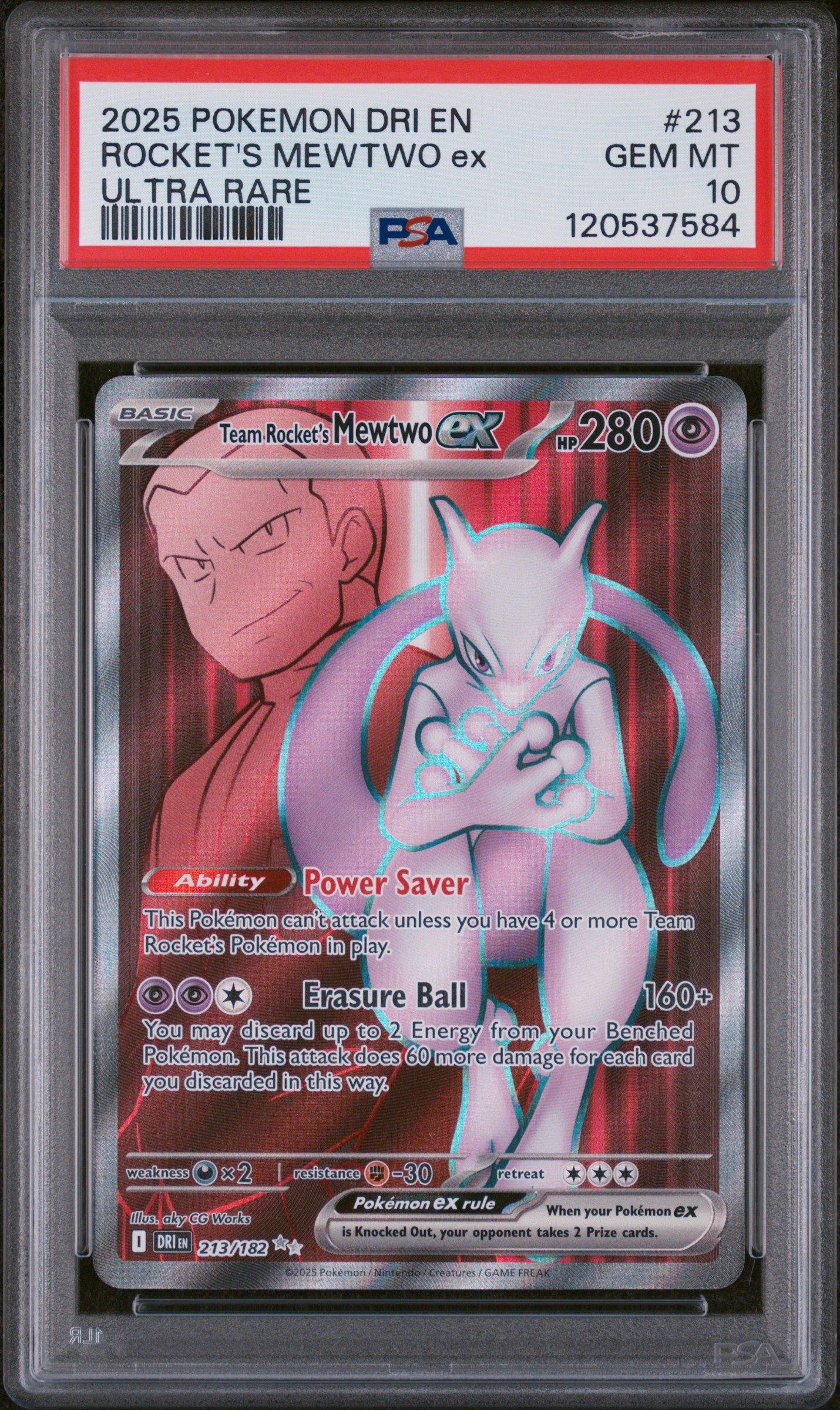 2025 Pokemon Dri En-destined Rivals 213 Team Rocket's Mewtwo Ex