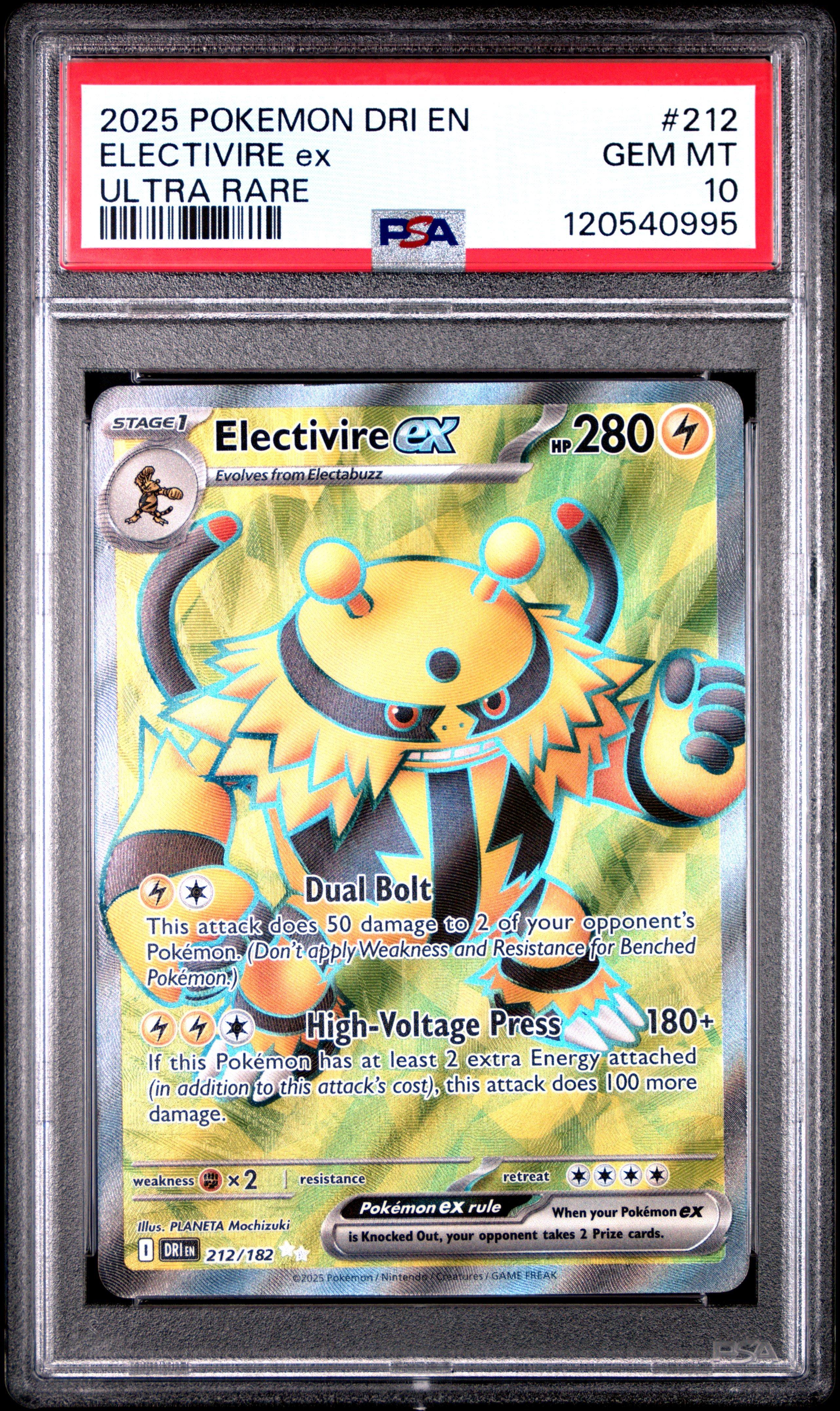 2025 Pokemon Dri En-destined Rivals 212 Electivire Ex Ultra Rare