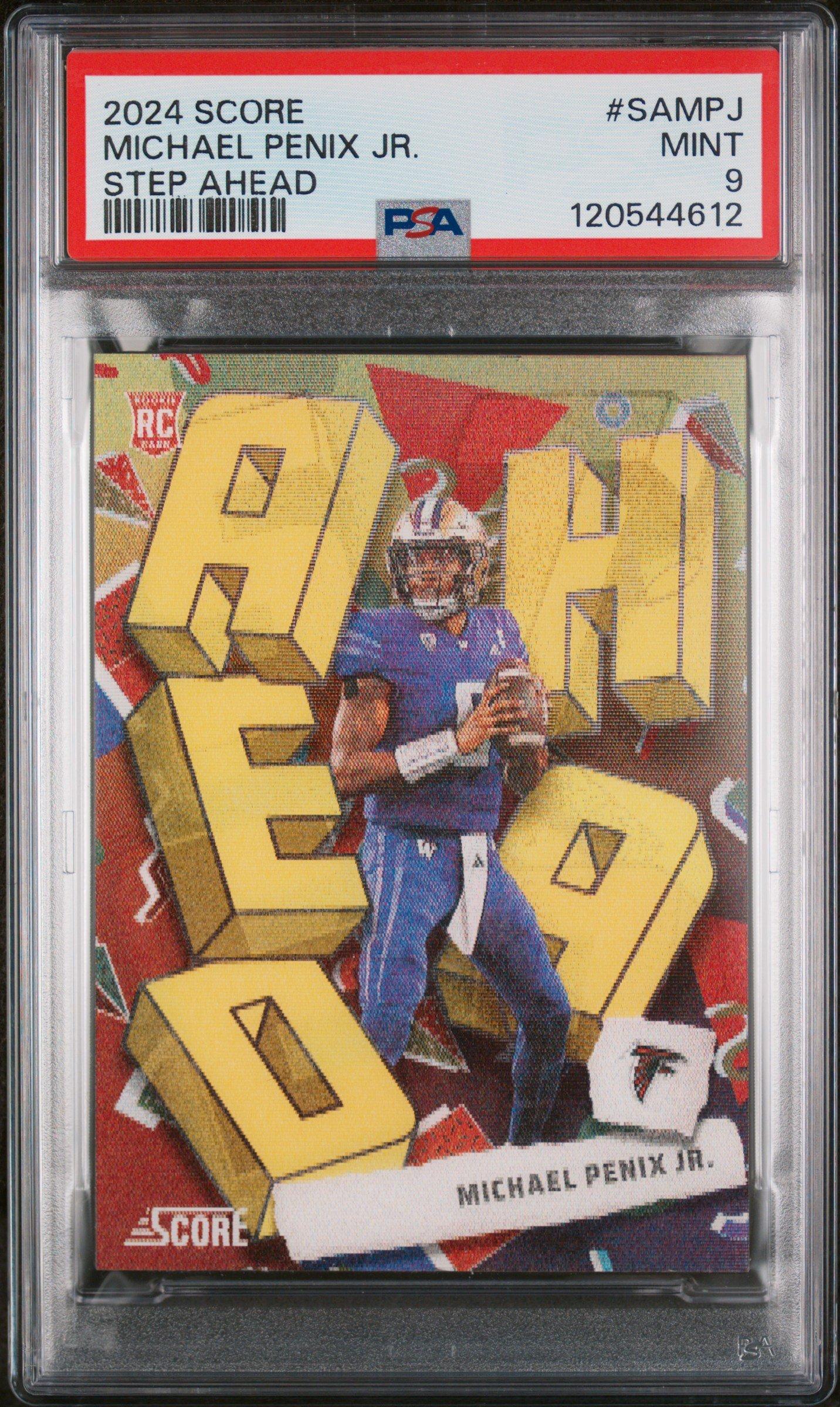 2024 Panini Score Step Ahead Sampj Michael Penix Jr. PSA 9