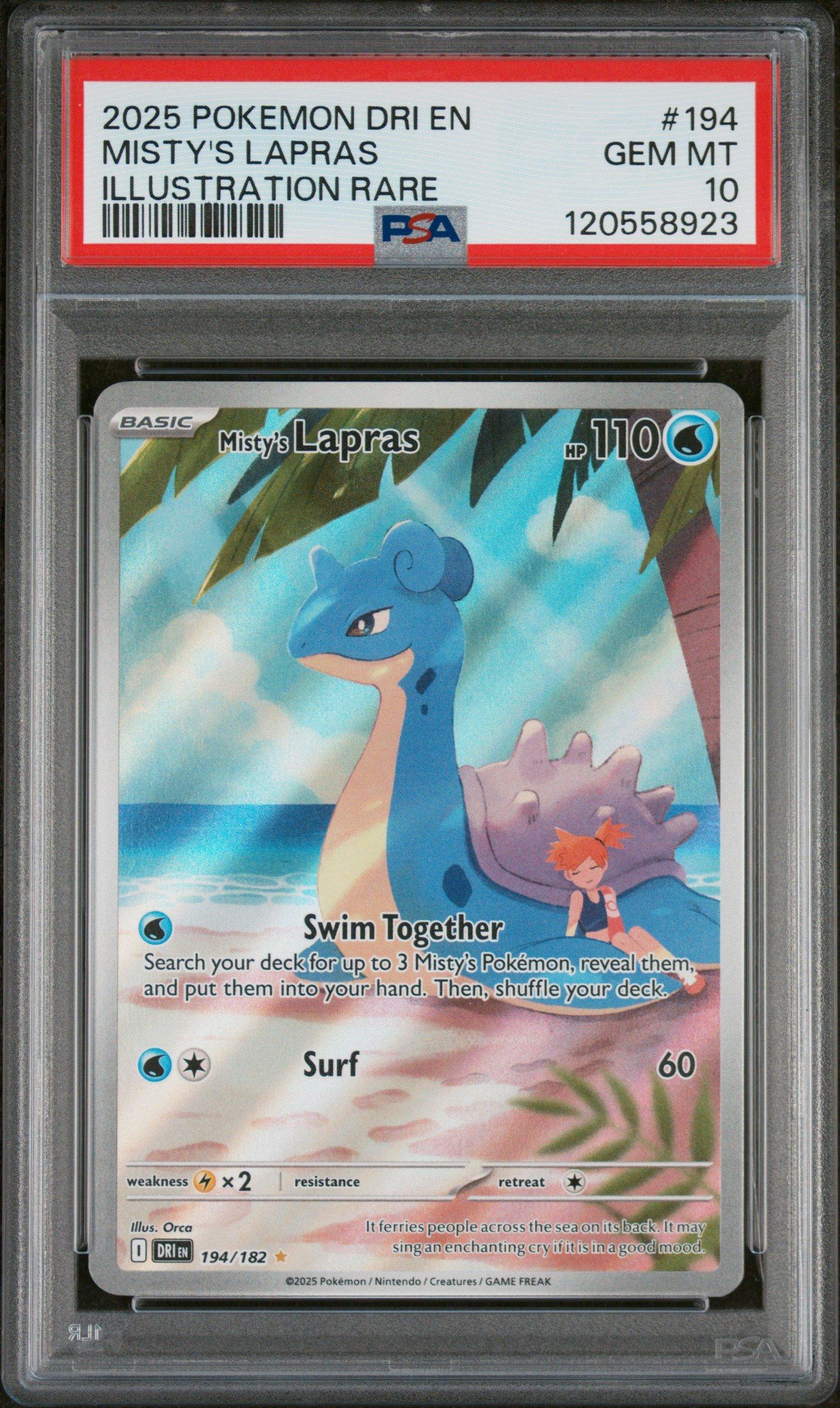 2025 Pokemon Dri En-destined Rivals 194 Misty's Lapras