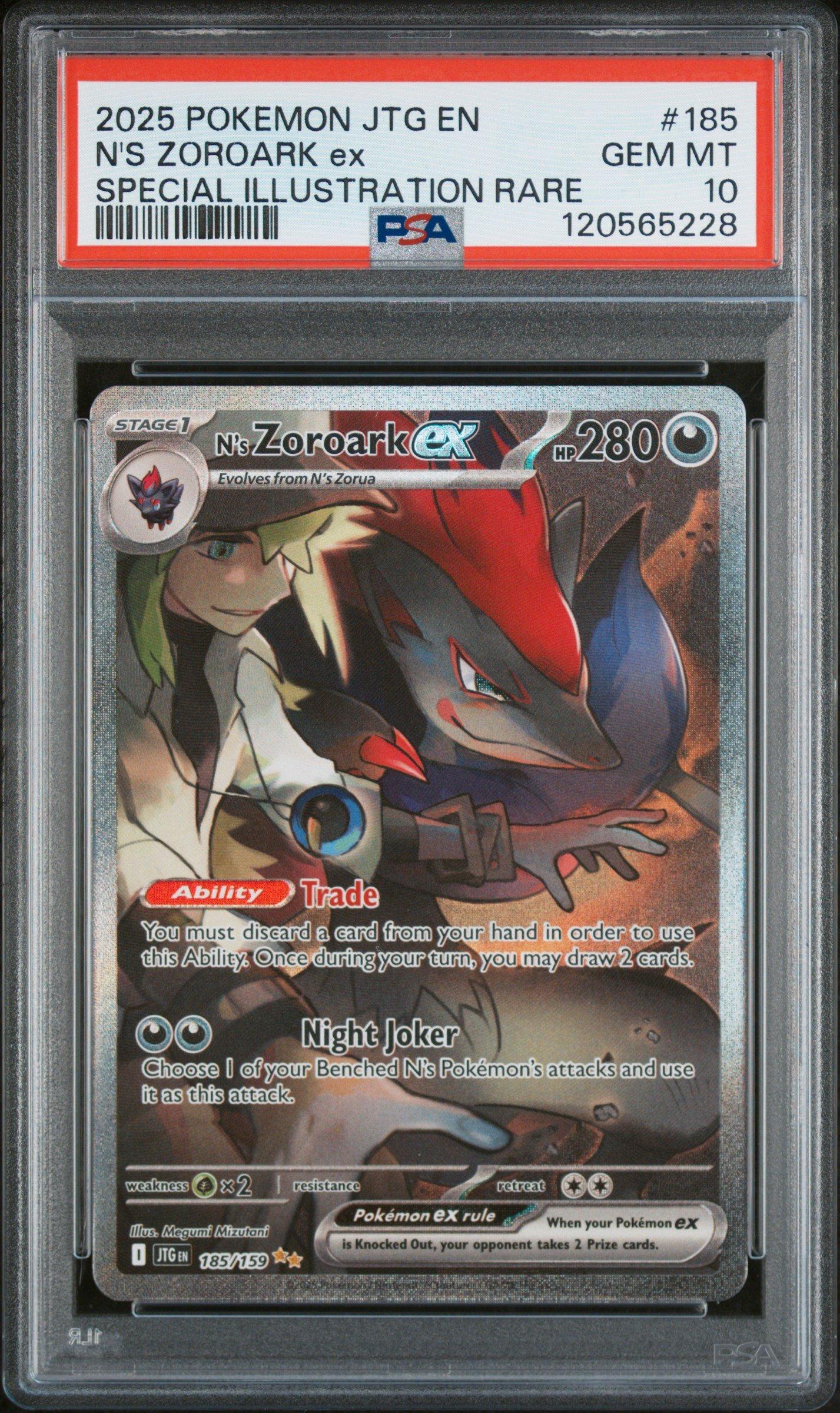 2025 Pokemon Jtg En-journey Together 185 N's Zoroark Ex Special