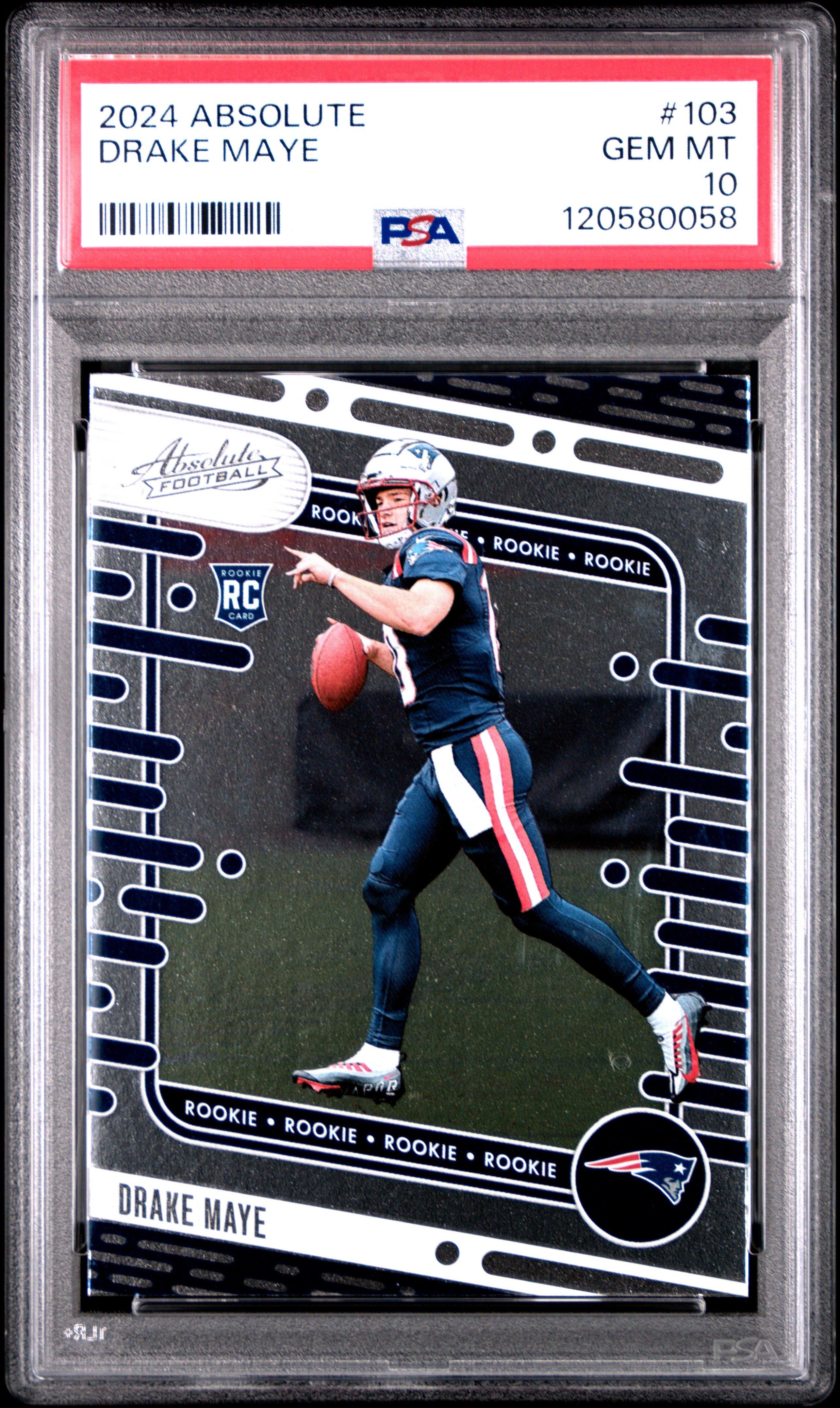 2024 Panini Absolute 103 Drake Maye PSA 10 Graded Card | GameStop