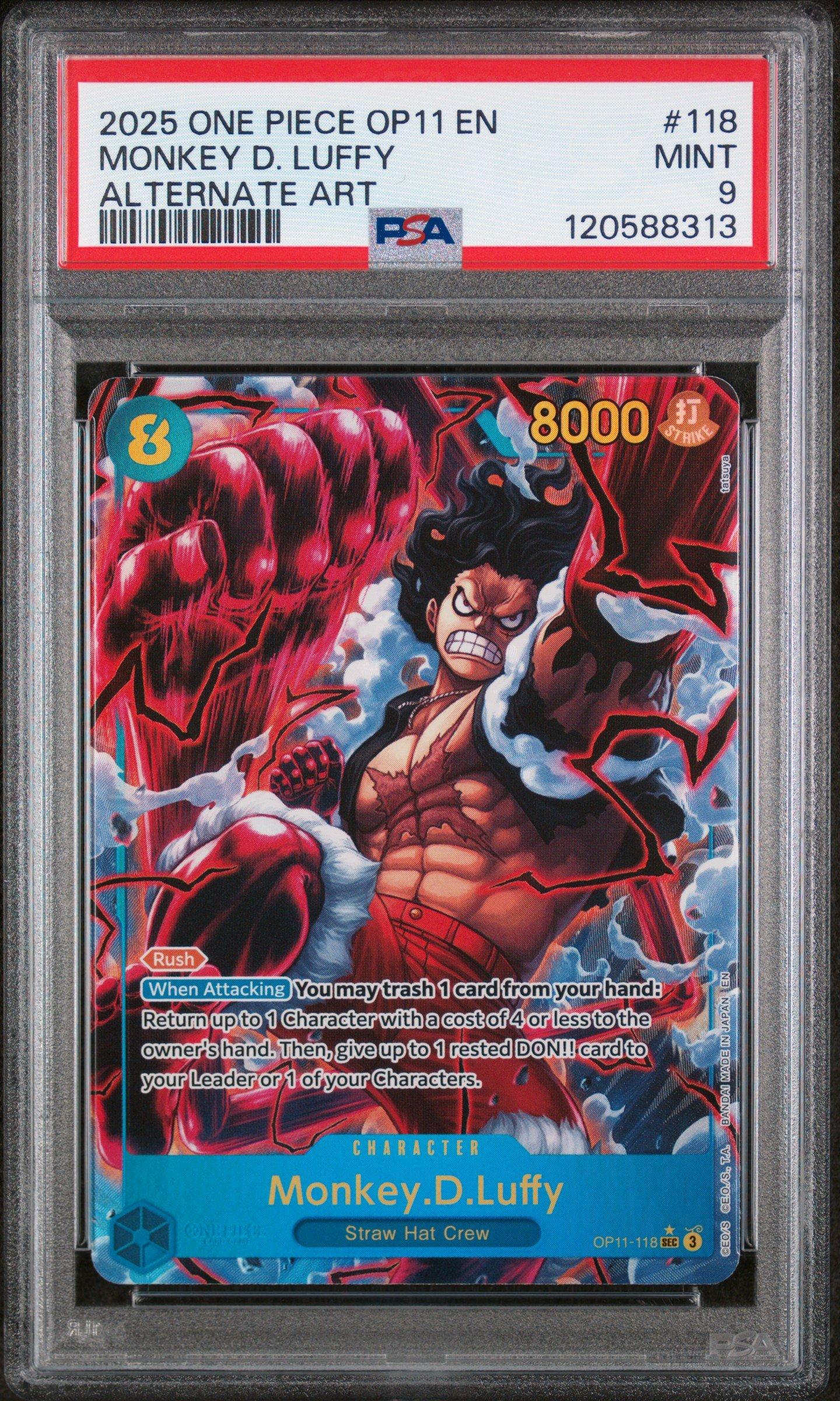2025 One Piece Op11-a Fist Of Divine Speed 118 Monkey D. Luffy