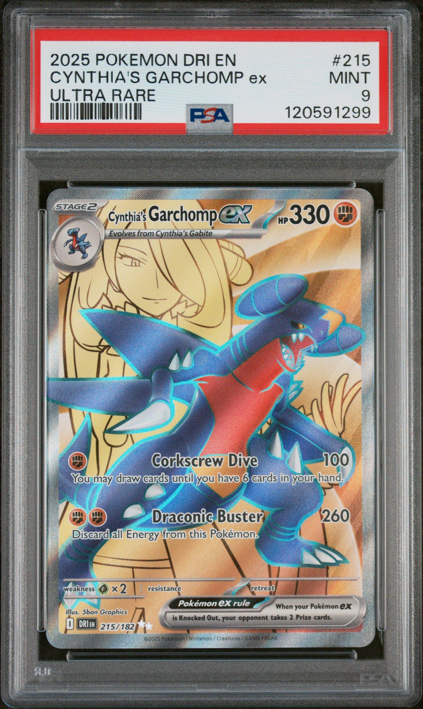 2025 Pokemon Dri En-destined Rivals 215 Cynthia's Garchomp Ex
