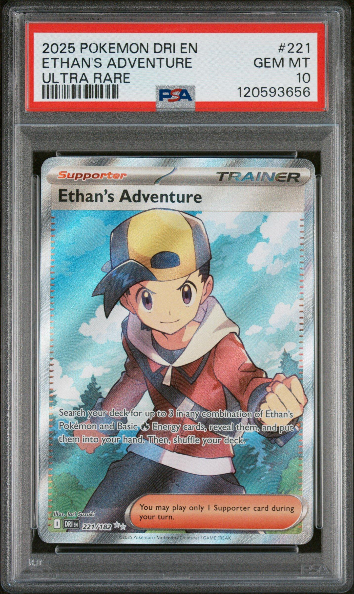 2025 Pokemon Dri En-destined Rivals 221 Ethan's Adventure Ultra