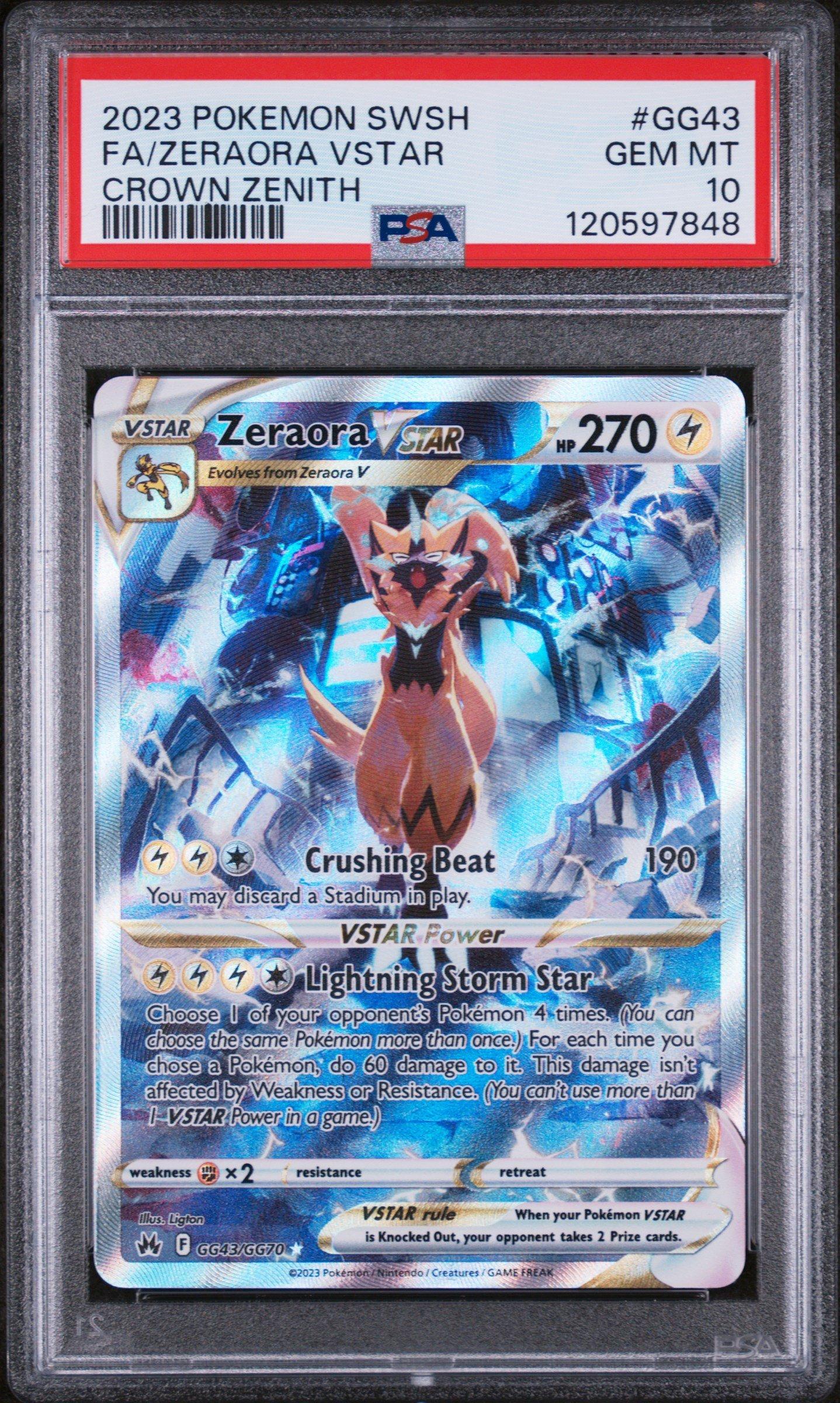2023 Pokemon Sword And Shield Crown Zenith Gg43 Full Art/zeraora