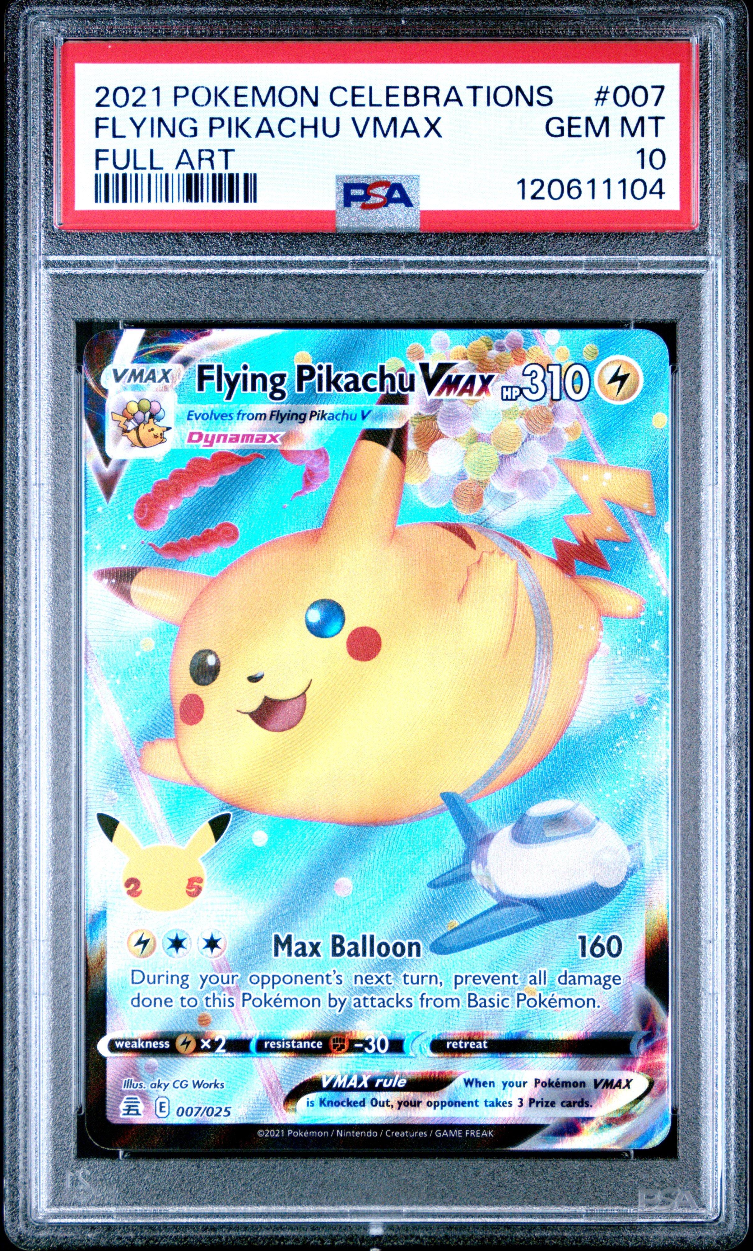 2021 Pokemon Celebrations 007 Full Art/flying Pikachu Vmax PSA 10