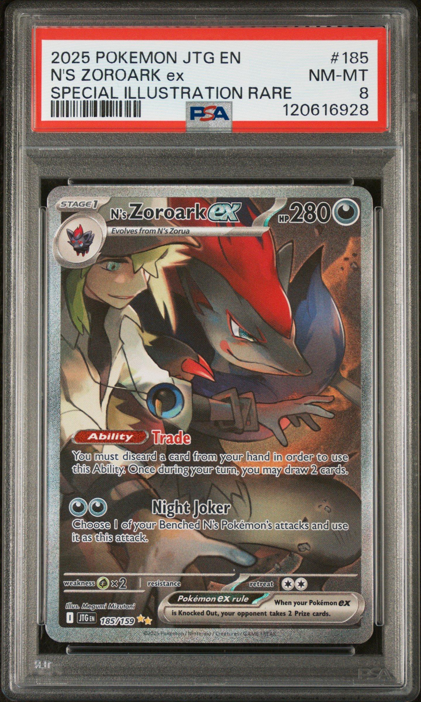 2025 Pokemon Jtg En-journey Together 185 N's Zoroark Ex Special