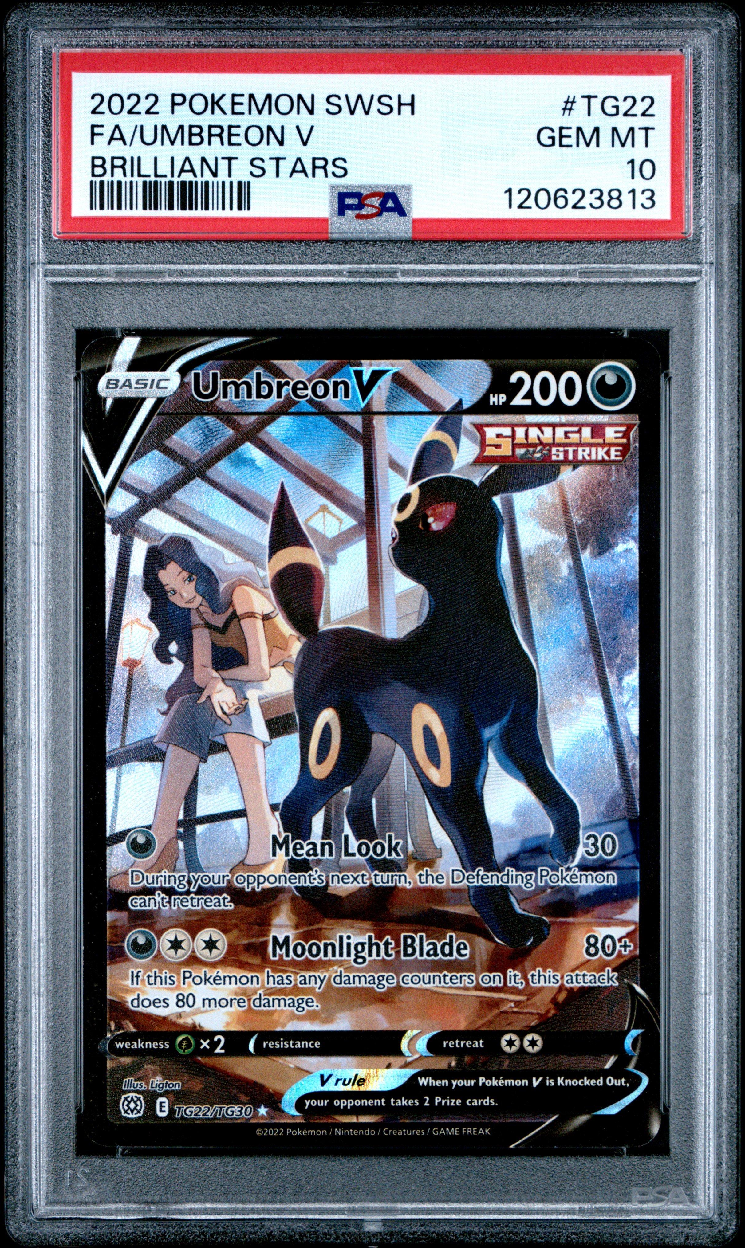 2022 Pokemon Sword & Shield Brilliant Stars Tg22 Full Art/umbreon