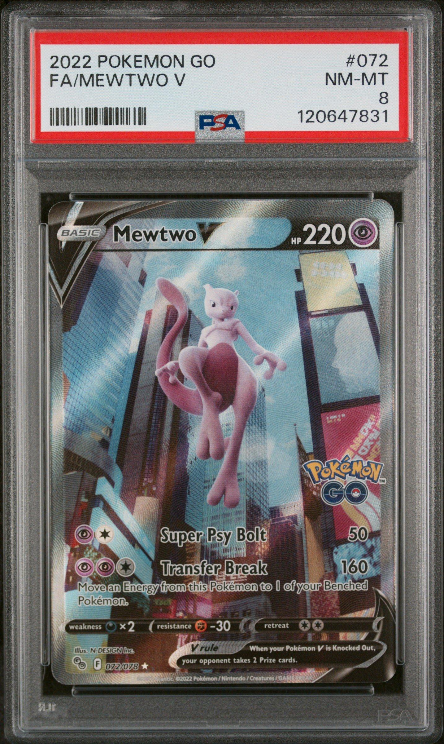 2022 Pokemon Go 072 Full Art/mewtwo V PSA 8 | GameStop