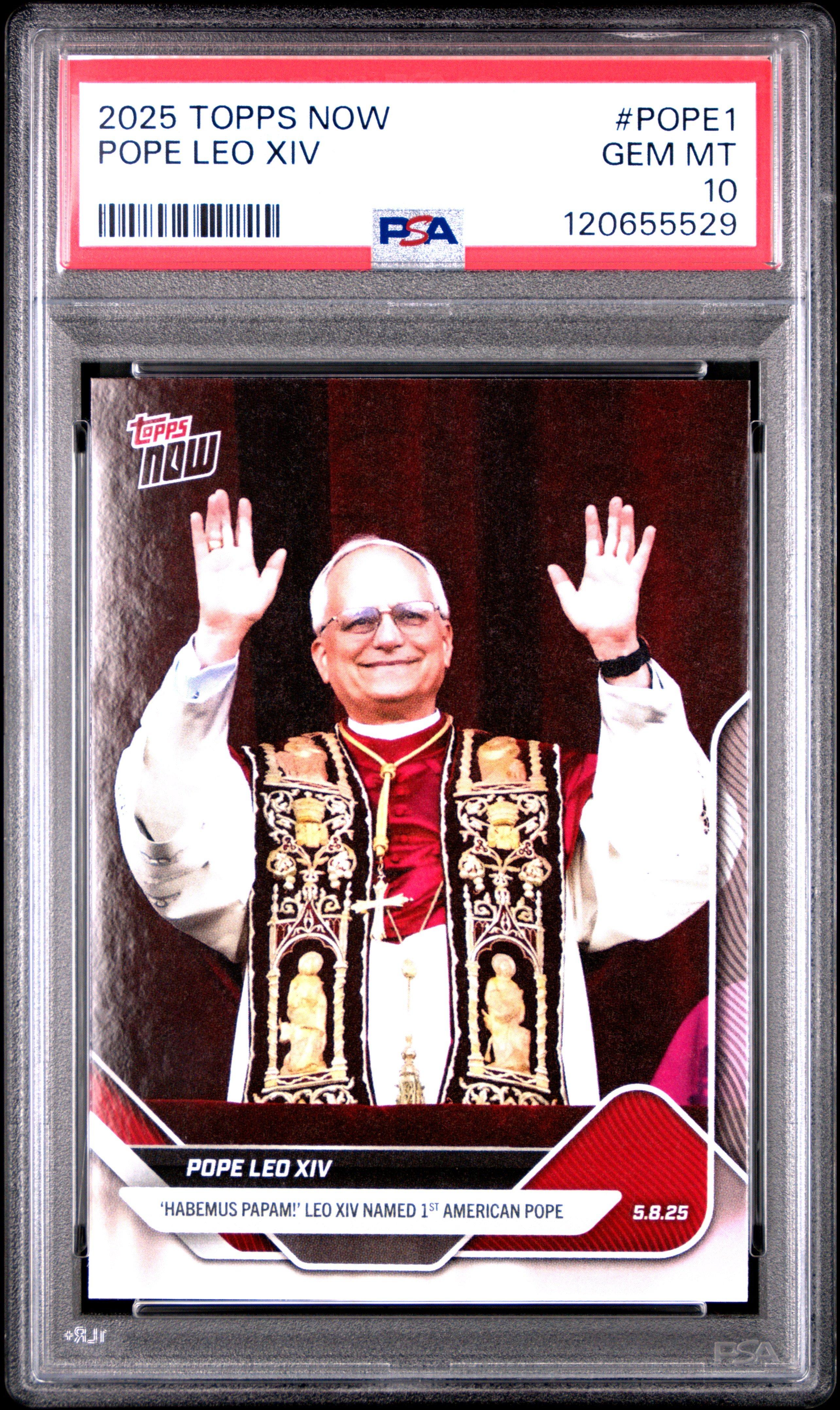 2025TOPPS NOW POPE LEO XIレオ14世ローマ教皇PSA10 2025 Topps Now Pope1 Pope Leo Xiv PSA 10 Graded Card | GameStop