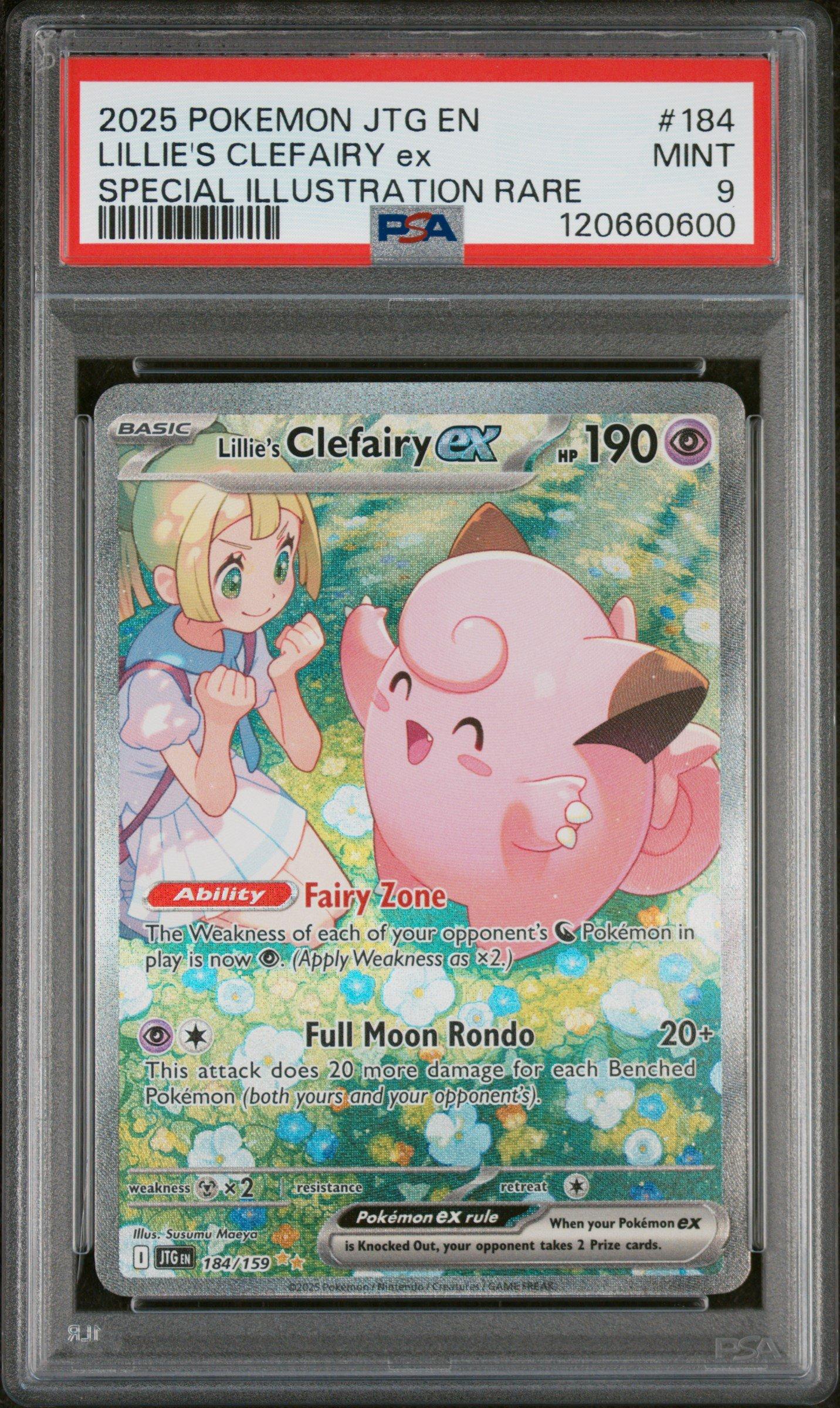 2025 Pokemon Jtg En-journey Together 184 Lillie's Clefairy Ex