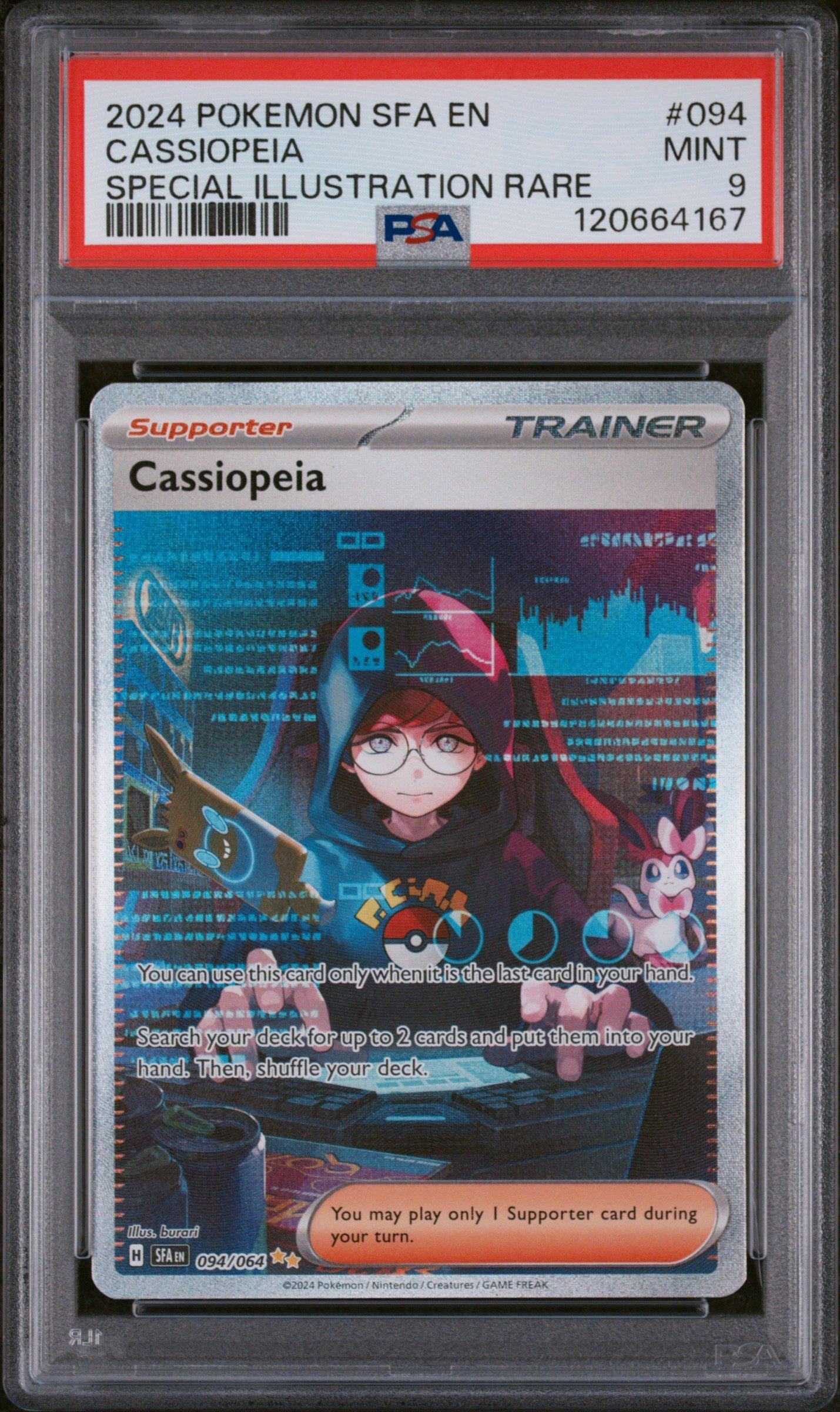 2024 Pokemon Sfa En-Shrouded Fable 094 Cassiopeia Special Illustration Rare PSA 9